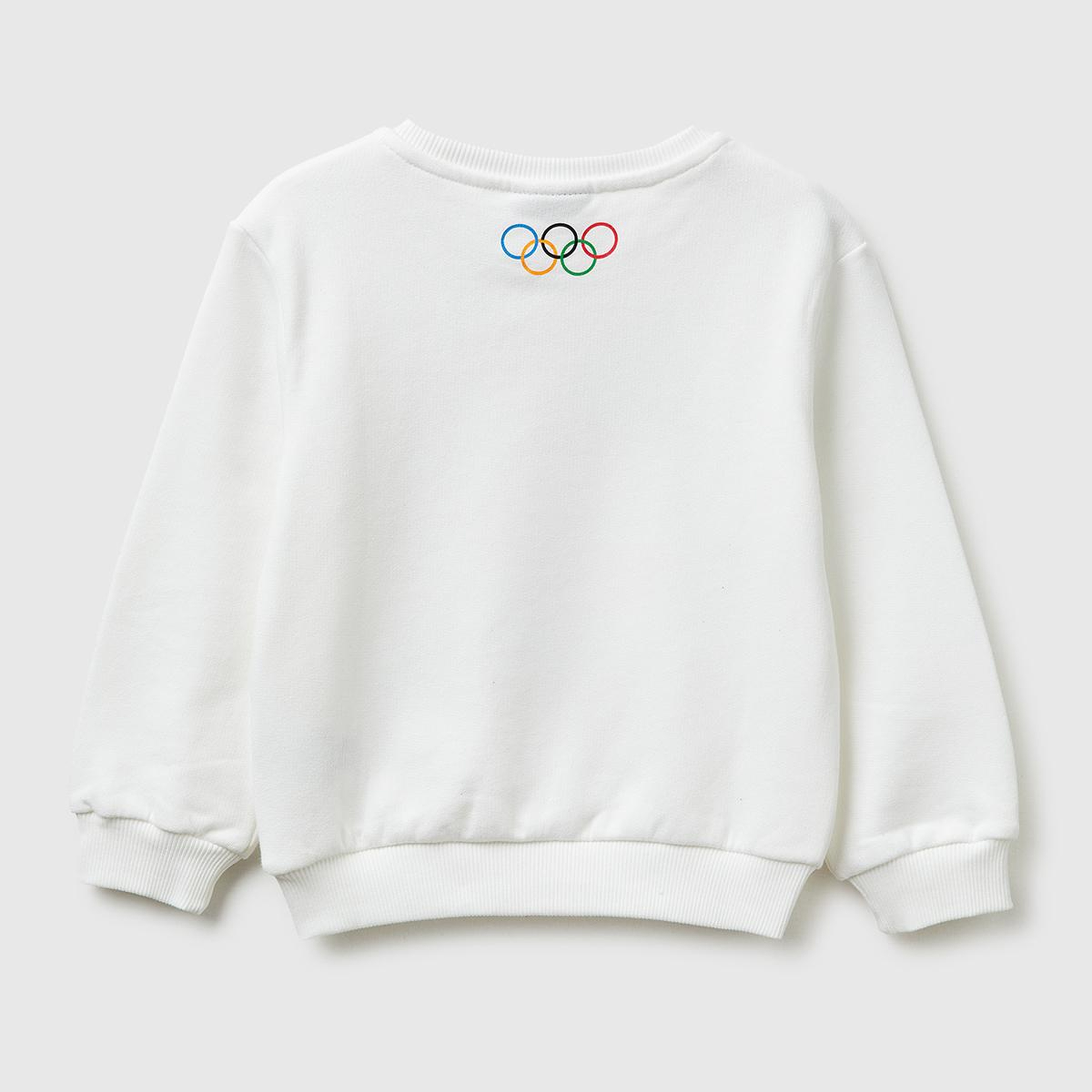 Kız Çocuk Beyaz Looney Tunes Baskılı Bisiklet Yaka Sweatshirt