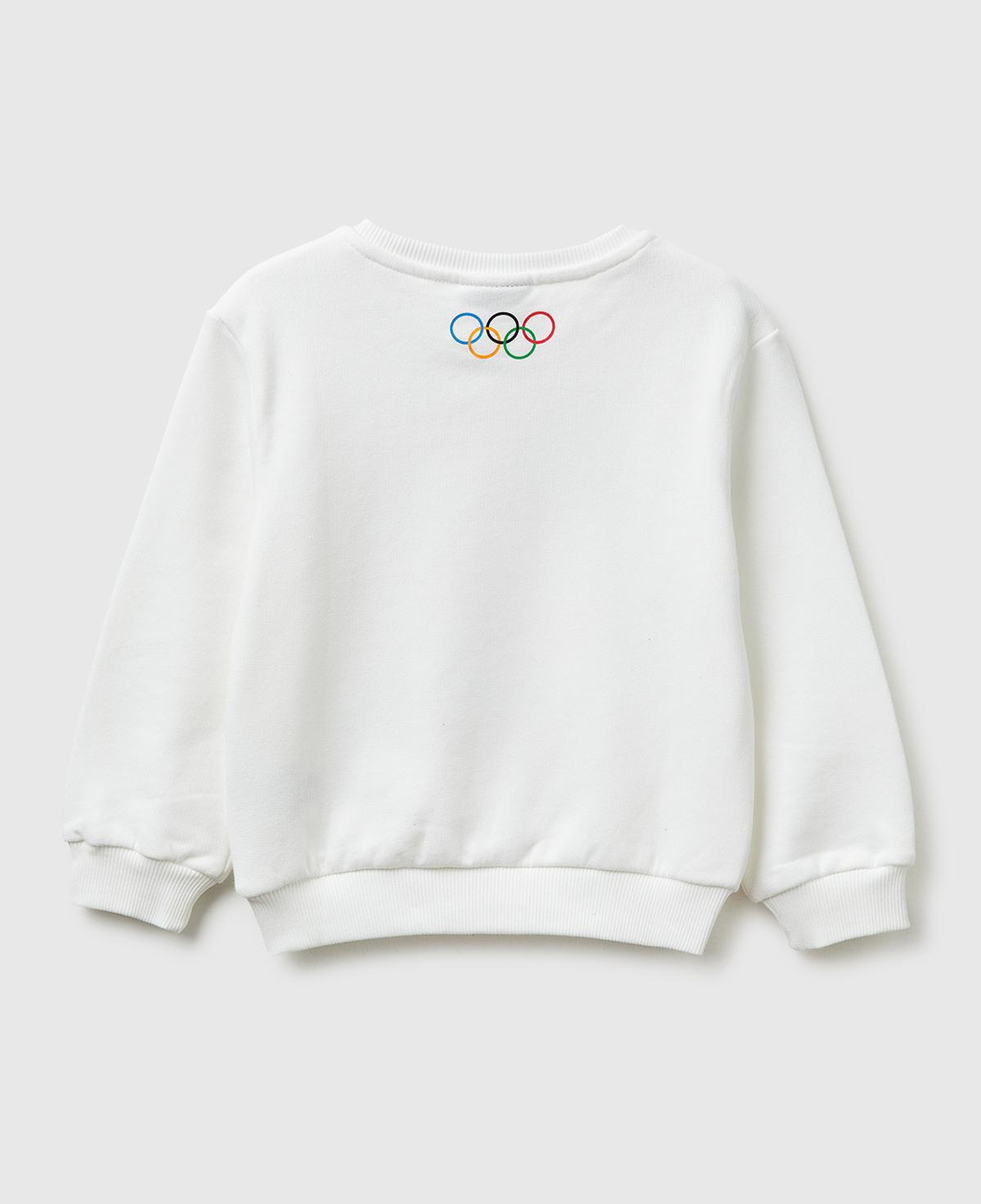 Kız Çocuk Beyaz Looney Tunes Baskılı Bisiklet Yaka Sweatshirt