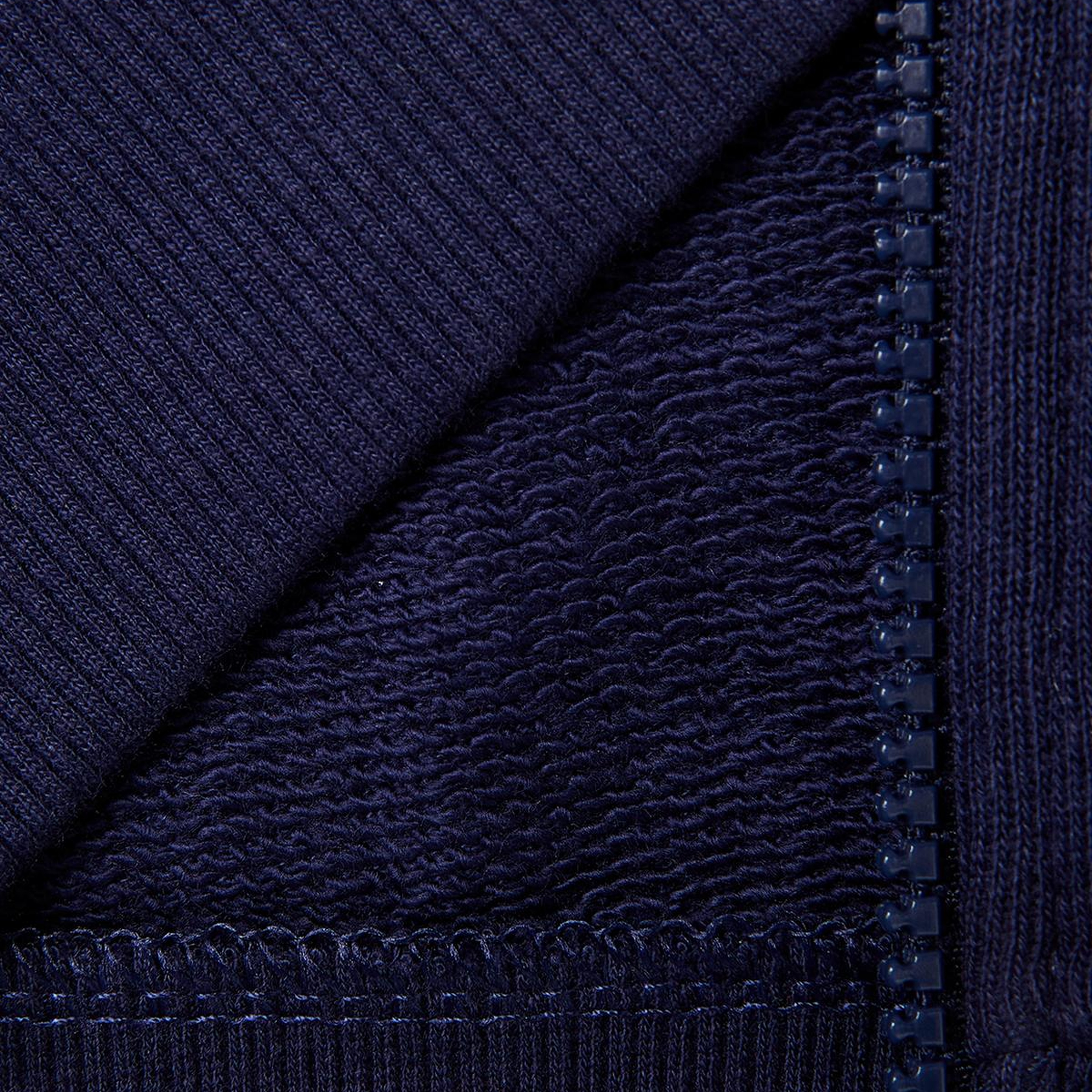 Erkek Çocuk Lacivert Logo Baskılı Cepli Fermuarlı Dik Yaka Sweatshirt