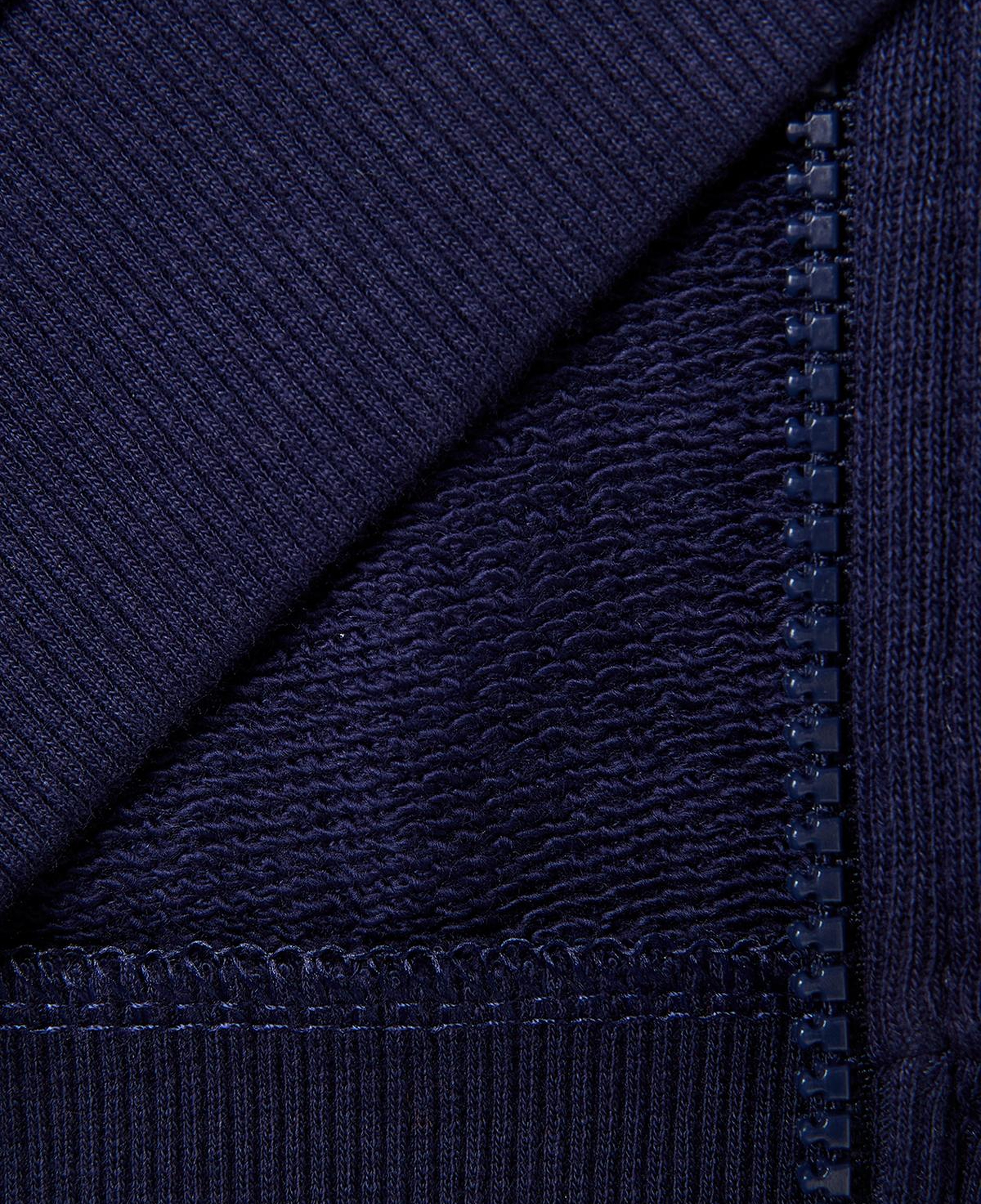 Erkek Çocuk Lacivert Logo Baskılı Cepli Fermuarlı Dik Yaka Sweatshirt