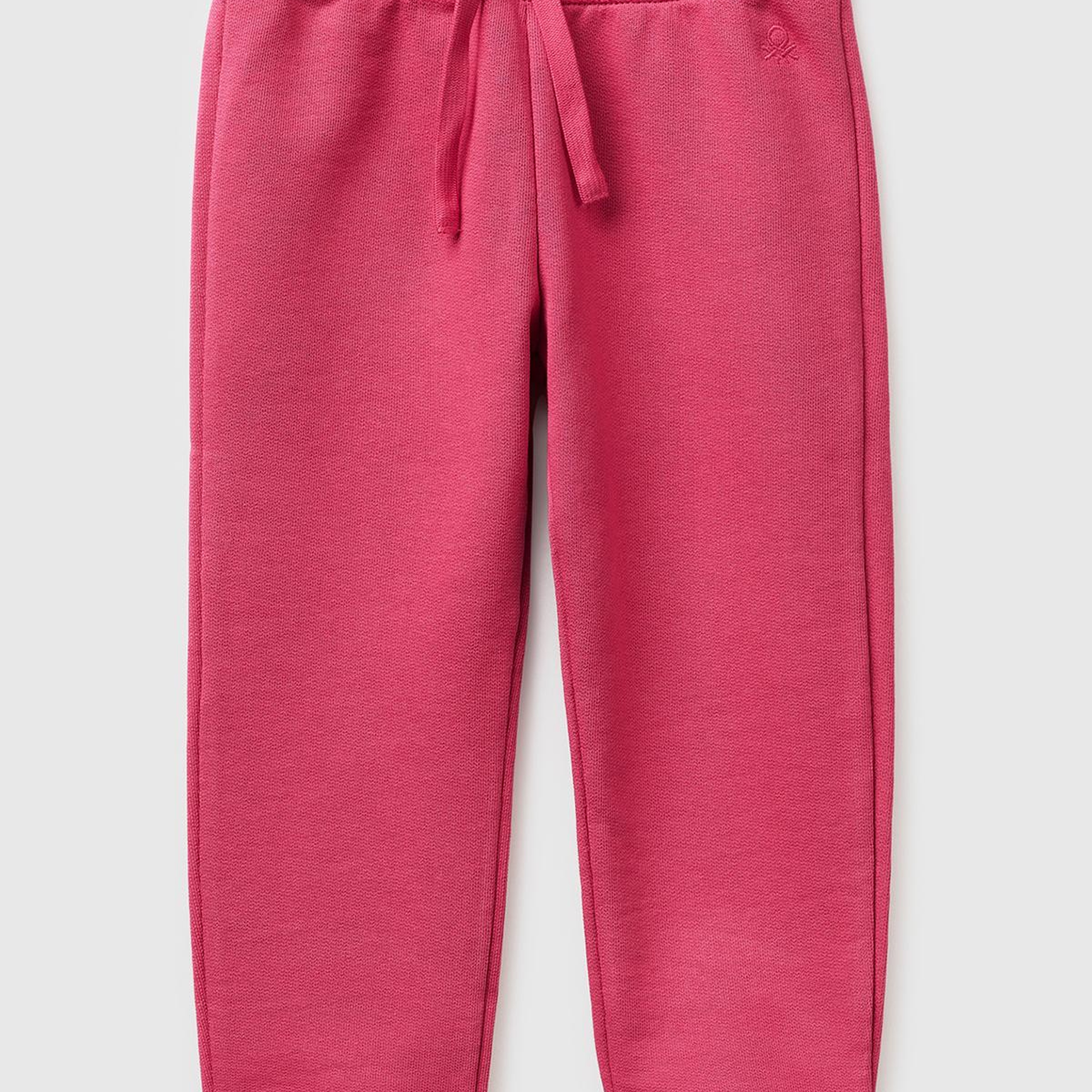 Kız Çocuk Koyu Pembe Logo İşlemeli Eşofman Altı