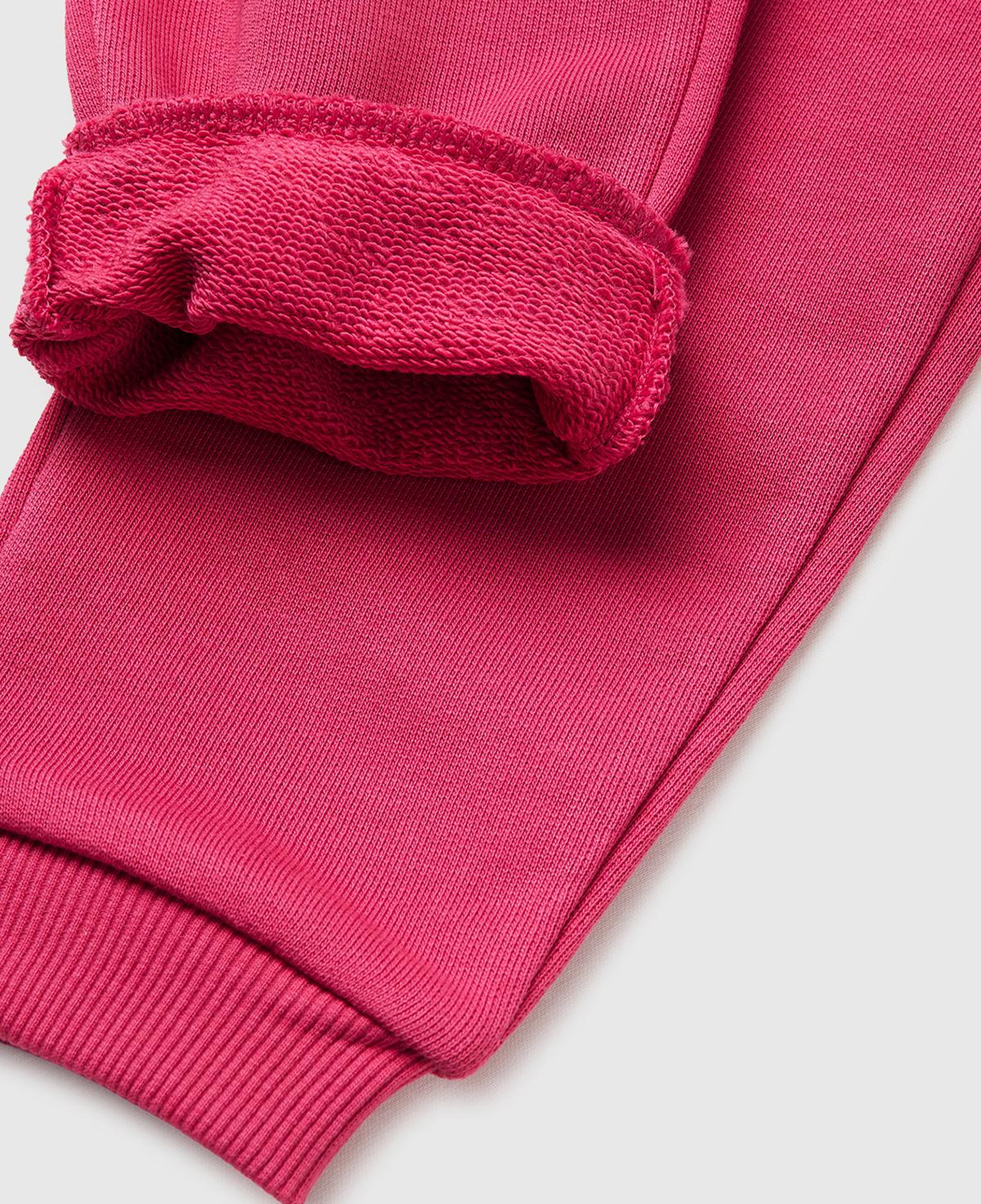 Kız Çocuk Koyu Pembe Logo İşlemeli Eşofman Altı