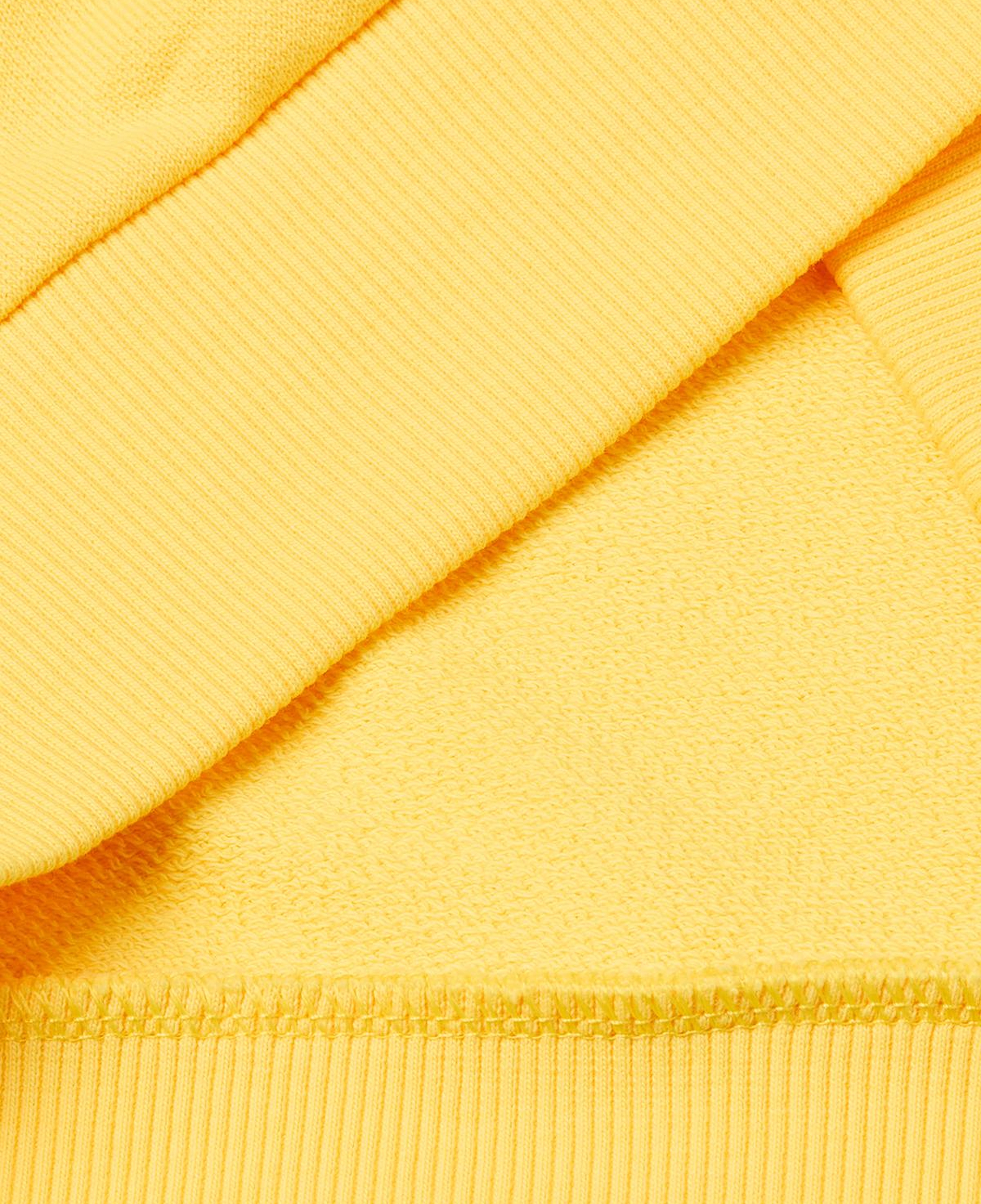 Erkek Çocuk Sarı Arkası Baskılı Rahat Kalıp Bisiklet Yaka Sweatshirt