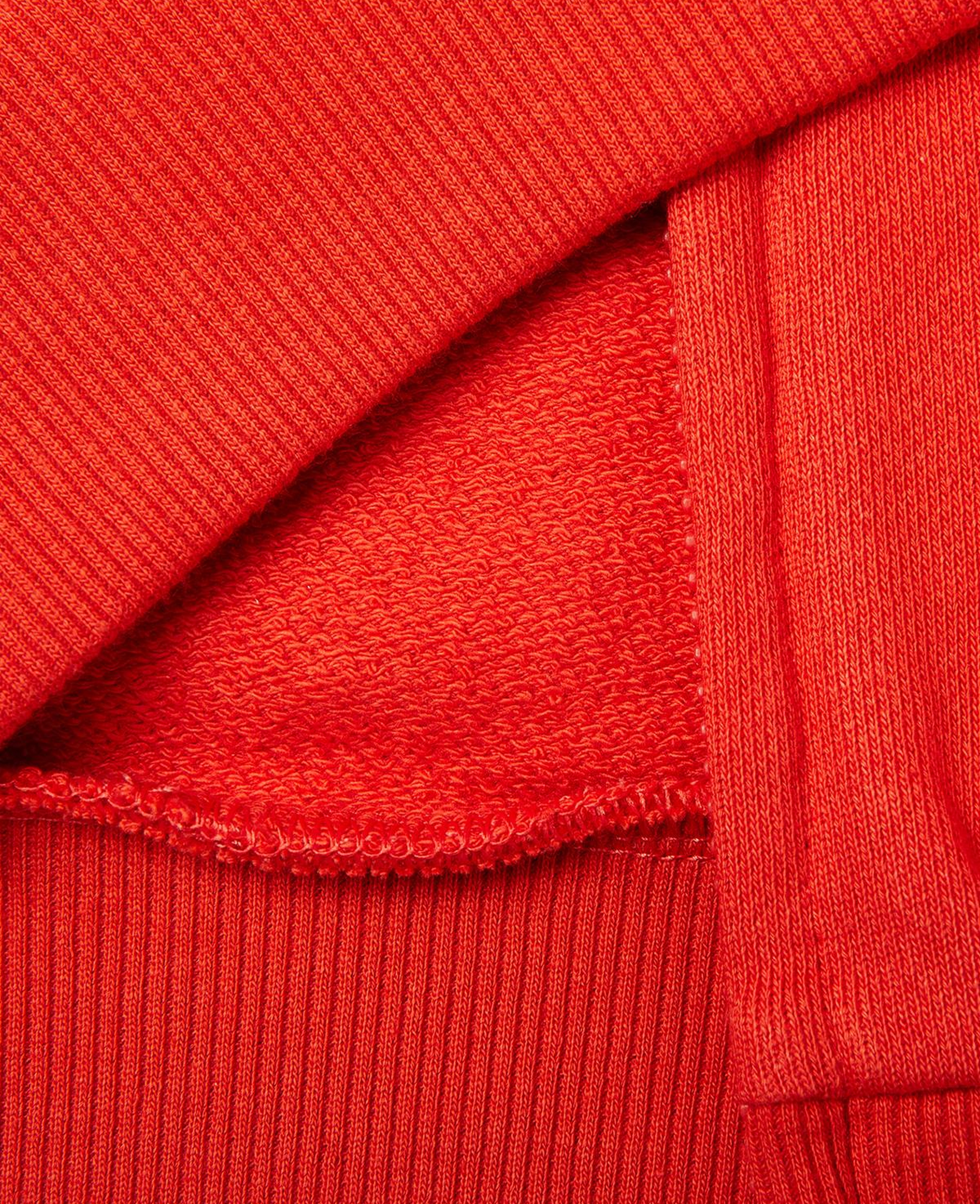 Erkek Çocuk Kırmızı Arkası Baskılı Fermuarlı Kapüşonlu Sweatshirt