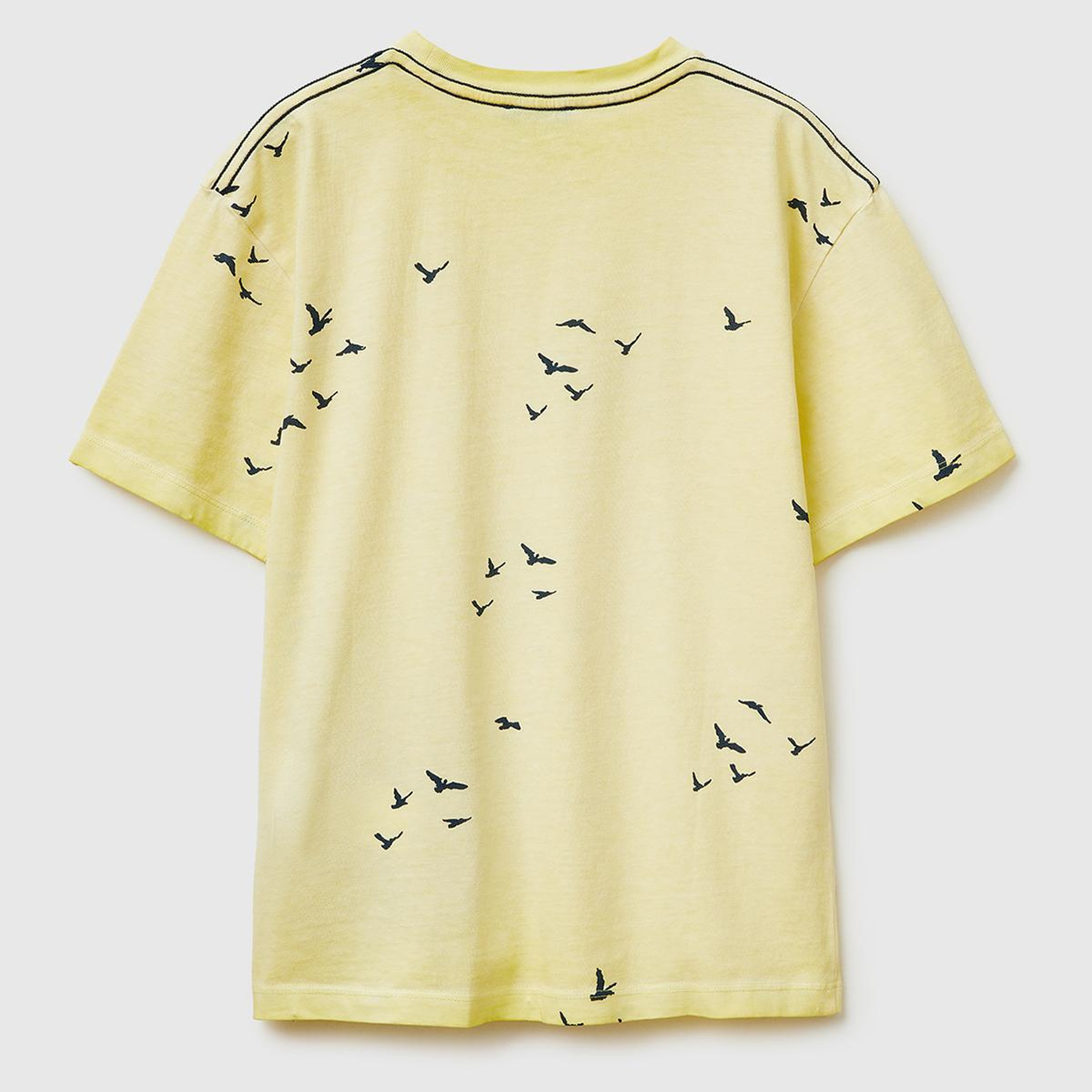 Erkek Çocuk Sarı Çoklu Baskılı Yuvarlak Yaka T-Shirt
