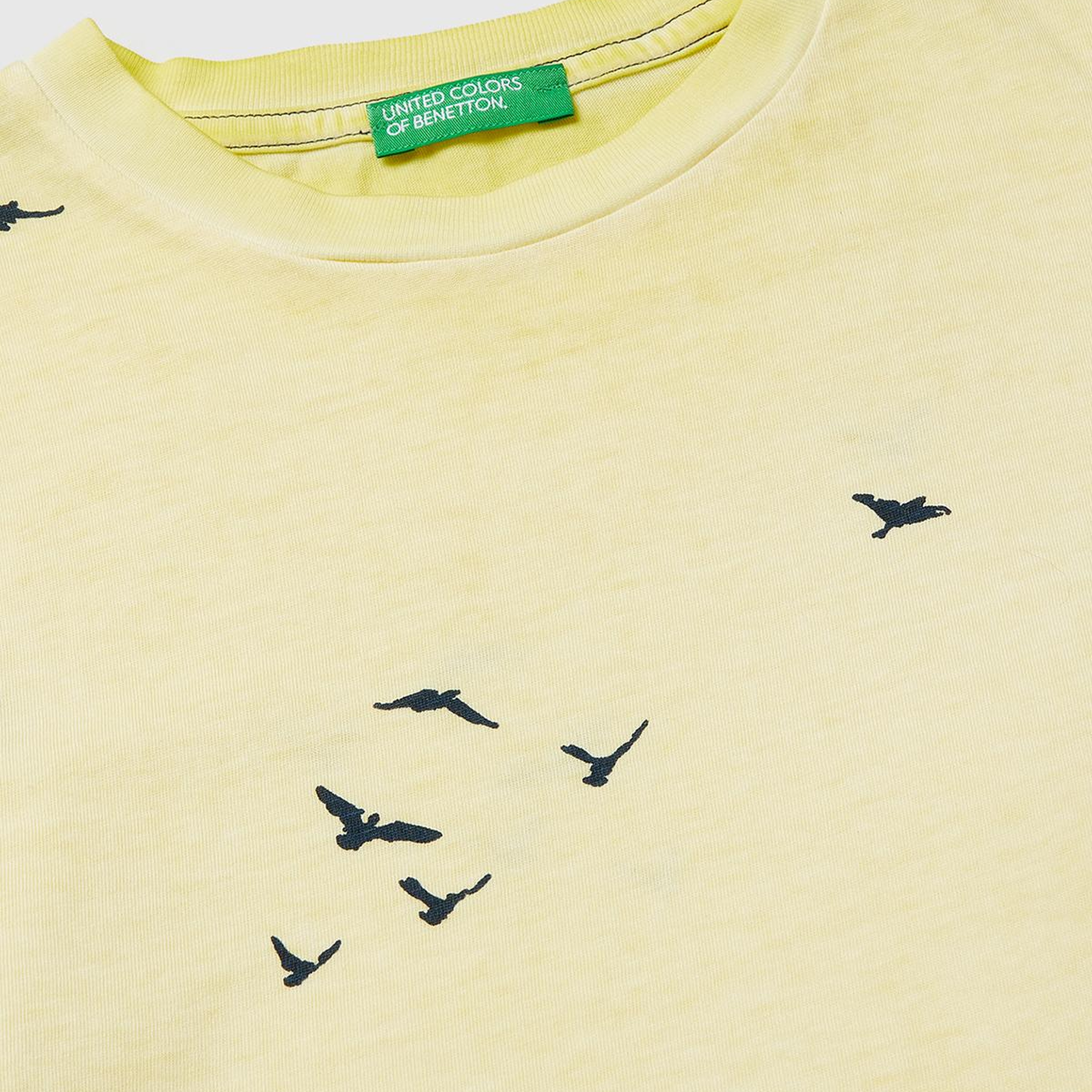 Erkek Çocuk Sarı Çoklu Baskılı Yuvarlak Yaka T-Shirt