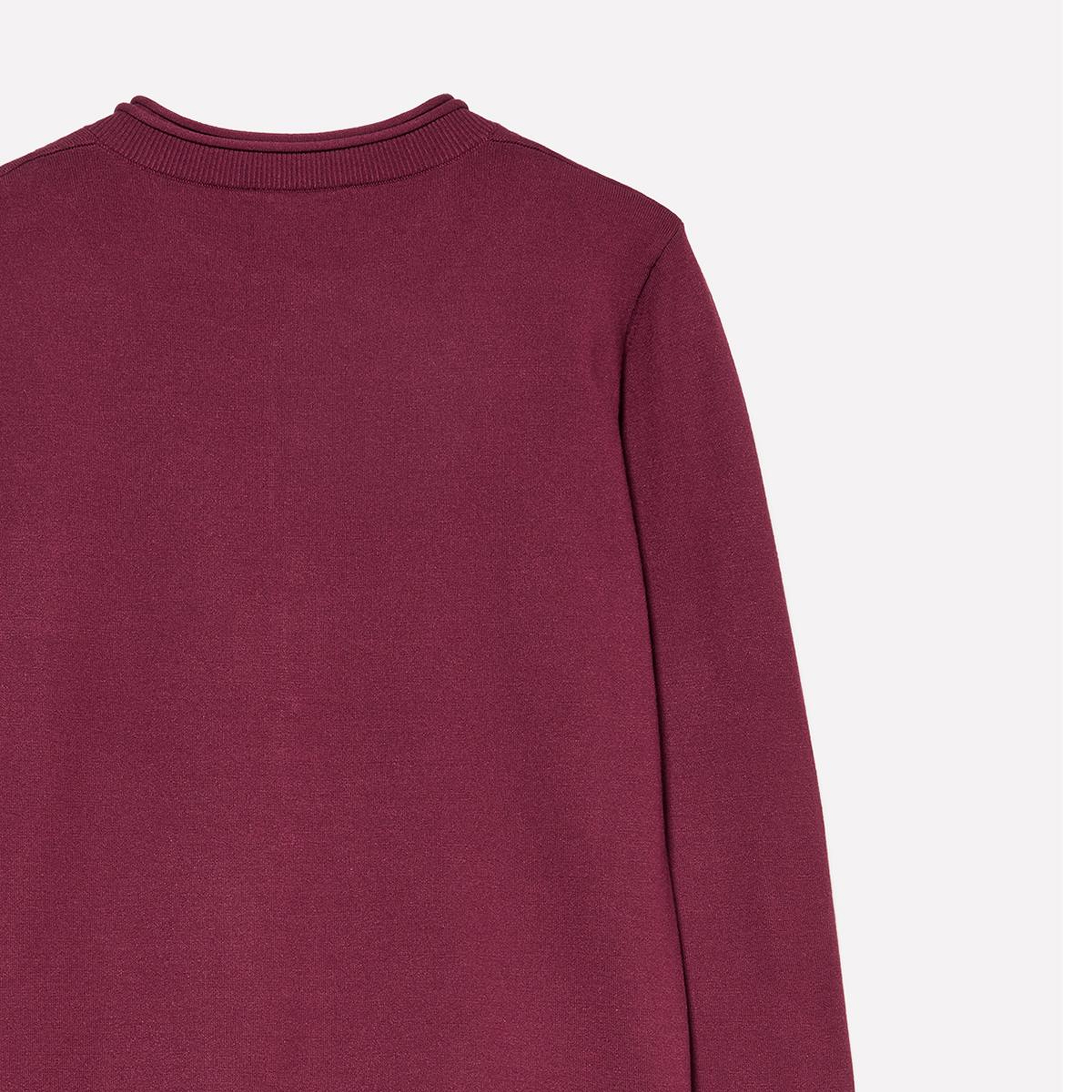 Kadın Bordo Viskoz Karışımlı Düğmeli Ribana Yaka Regular Fit Hırka