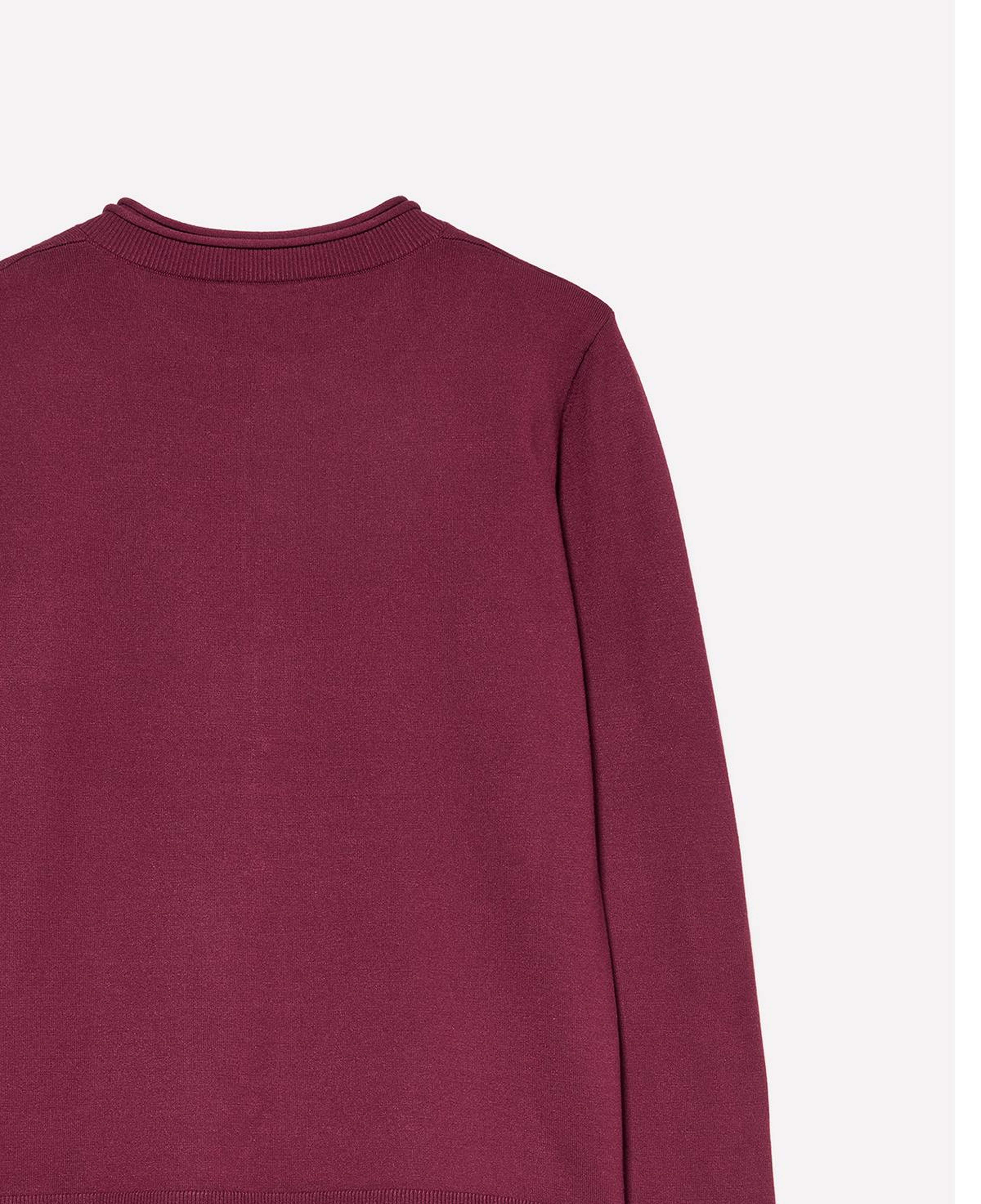 Kadın Bordo Viskoz Karışımlı Düğmeli Ribana Yaka Regular Fit Hırka