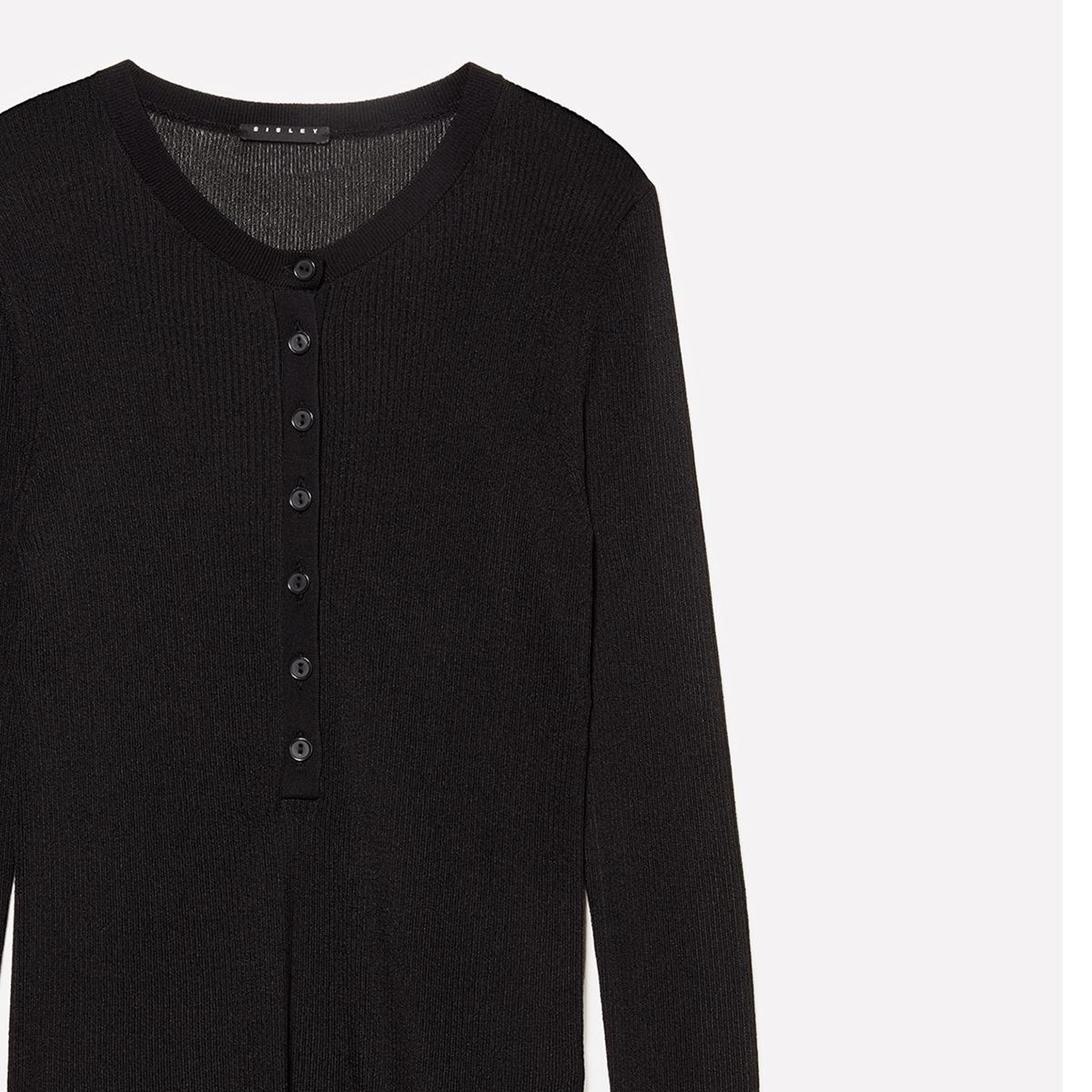 Kadın Siyah Viskoz Karışımlı Bisiklet Yaka Slim Fit Kazak
