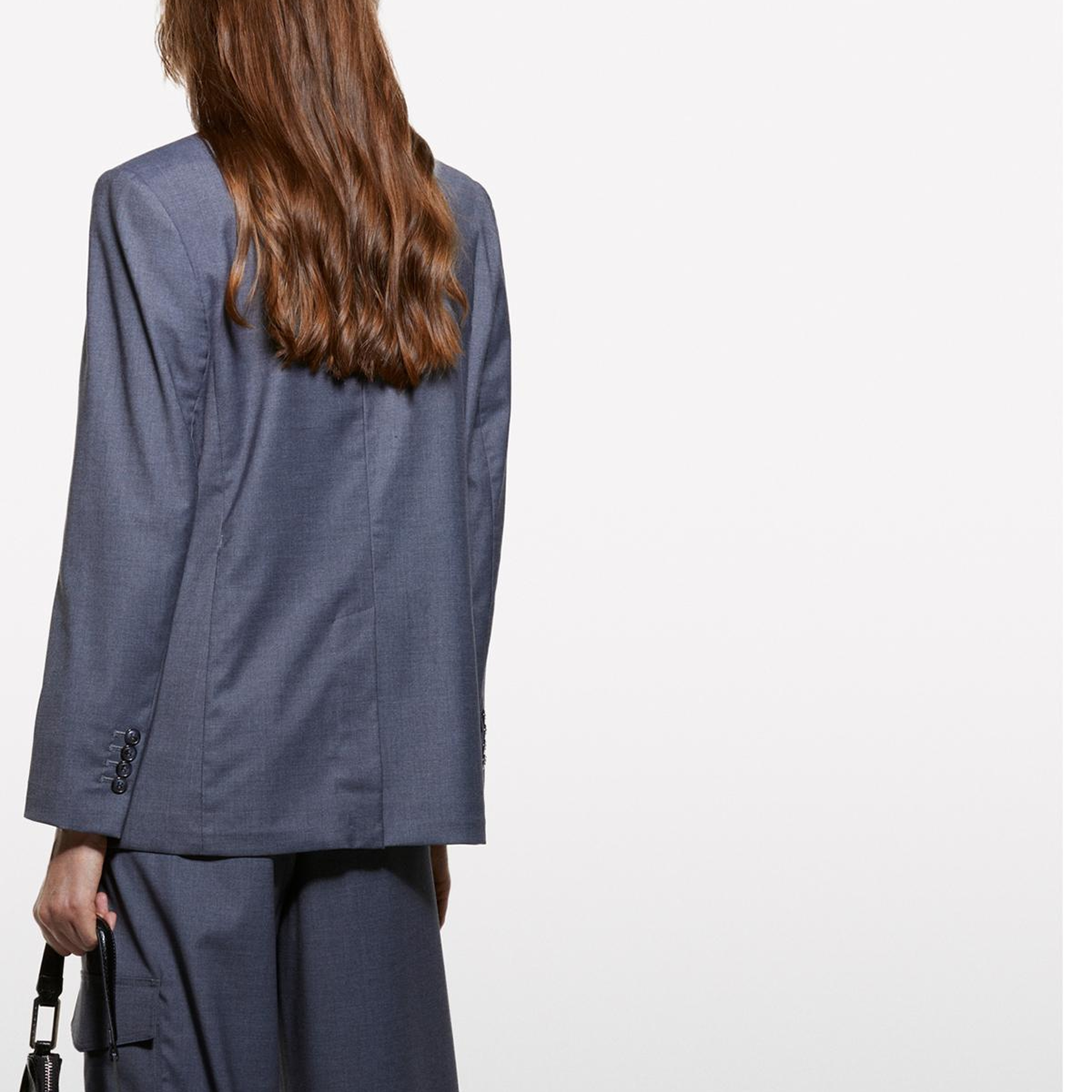 Kadın Gri  Viskoz Karışımlı Beli İpli Astarlı Regular Fit Blazer Ceket