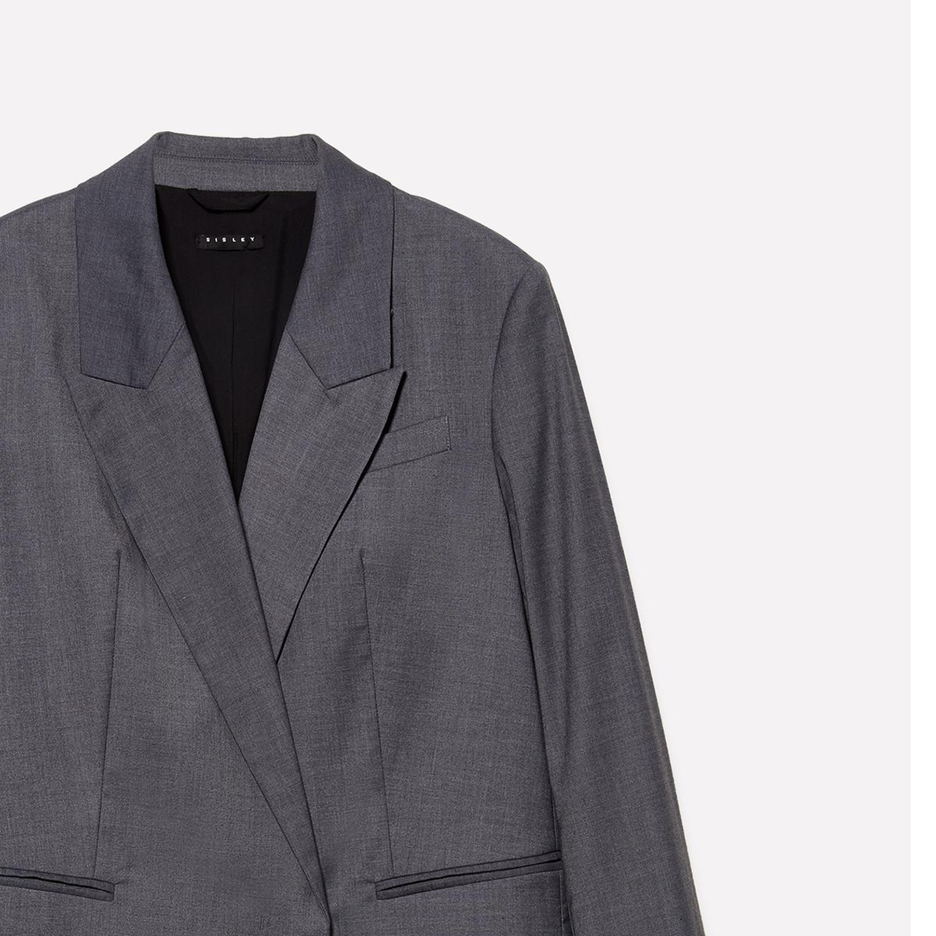 Kadın Gri  Viskoz Karışımlı Beli İpli Astarlı Regular Fit Blazer Ceket