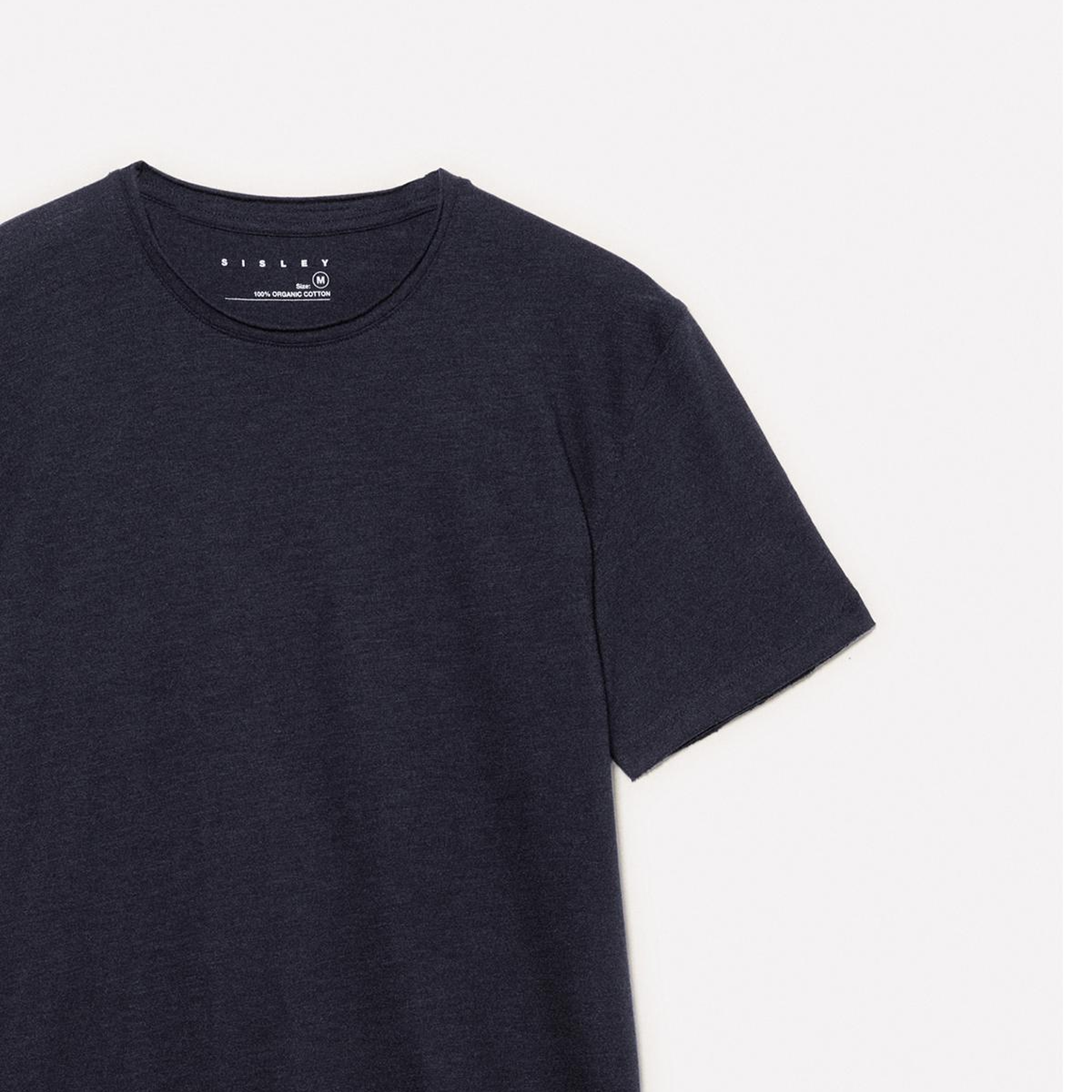 Erkek Koyu Mavi %100 Pamuk Bisiklet Yaka Slim Fit Slub T-Shirt
