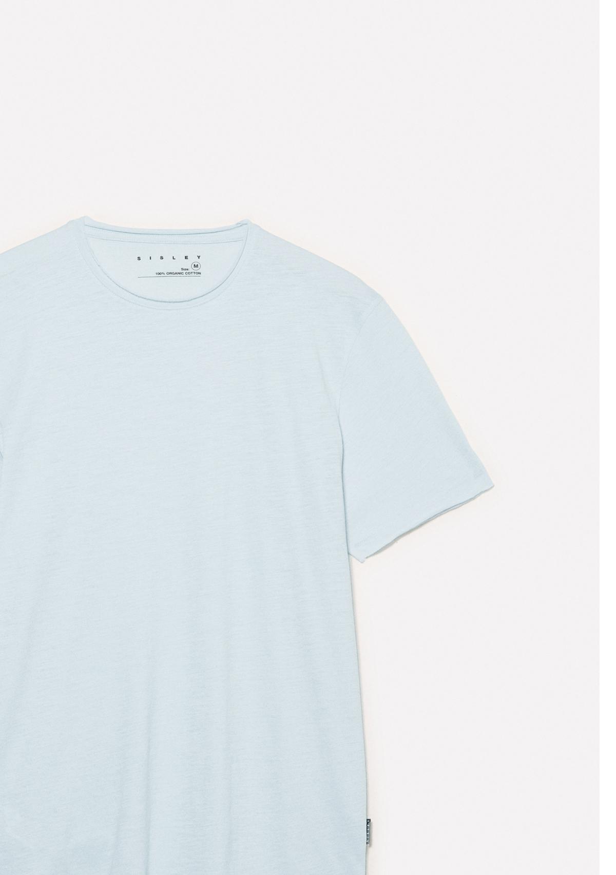 Erkek Açık Gri %100 Pamuk Bisiklet Yaka Slim Fit Slub T-Shirt