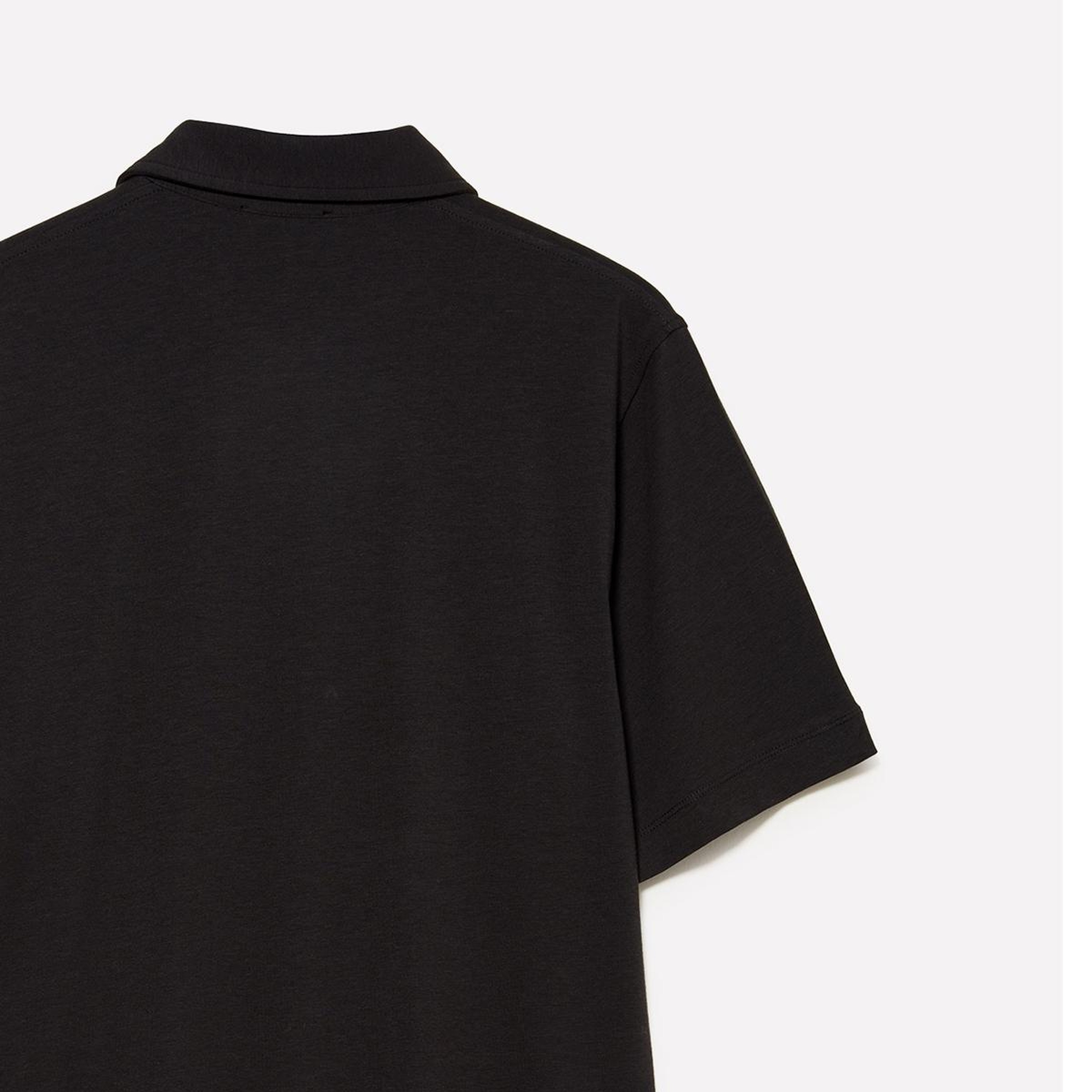 Erkek Siyah Pamuk ve Modal Karışımlı Slim Fit Polo Yaka T-Shirt
