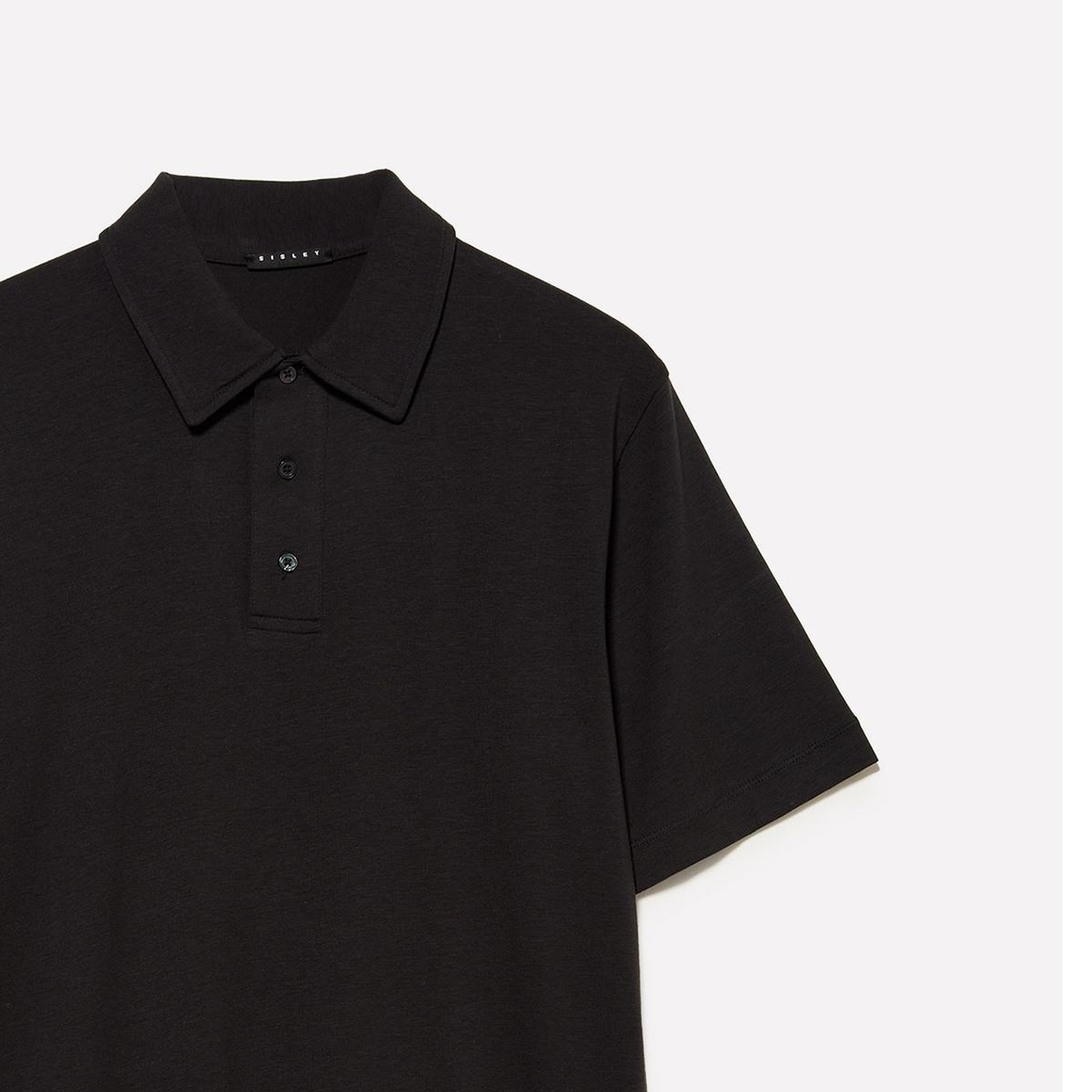 Erkek Siyah Pamuk ve Modal Karışımlı Slim Fit Polo Yaka T-Shirt