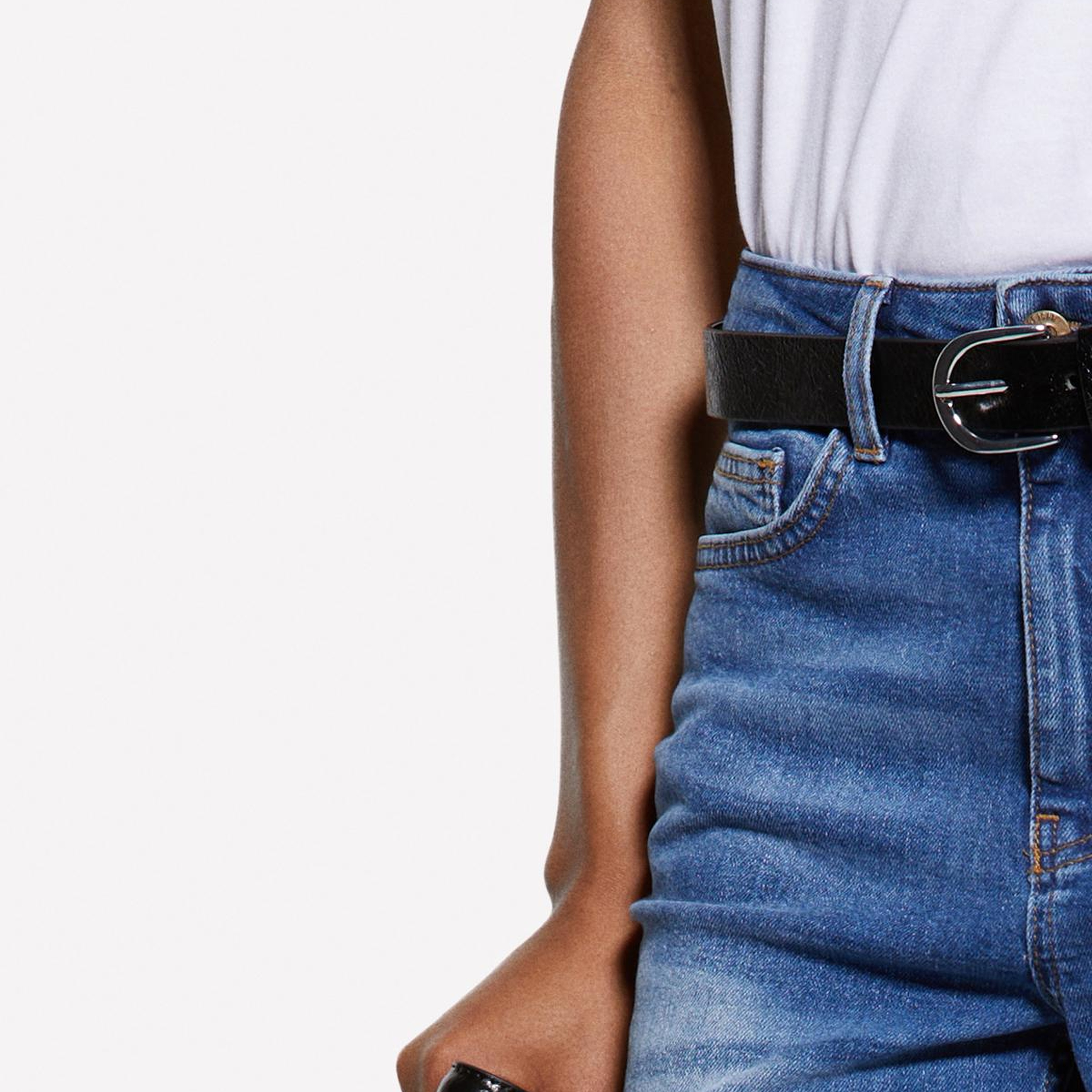 Kadın Açık Mavi Pamuk Karışımlı Slim Fit Normal Bel Denim Pantolon