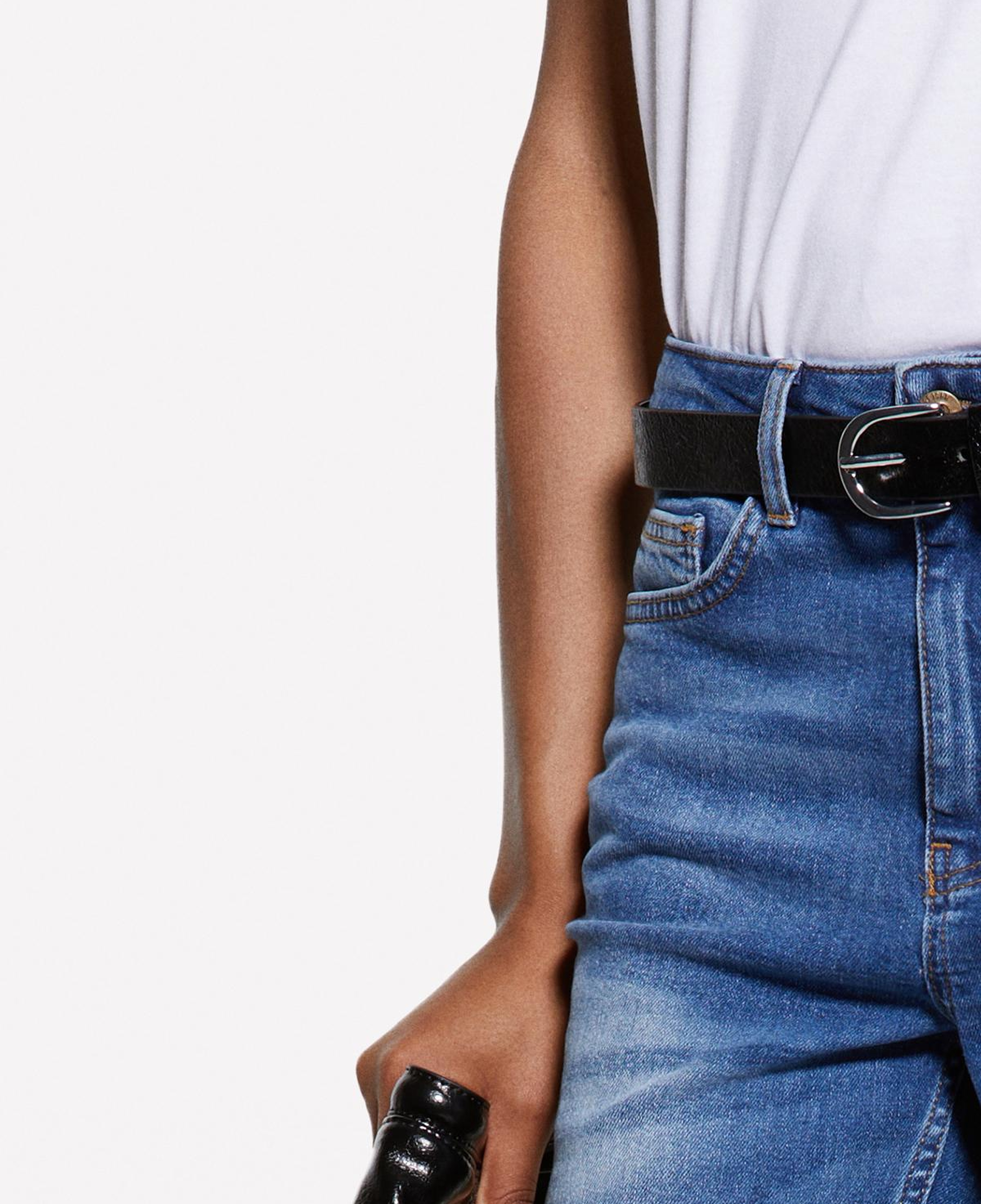 Kadın Açık Mavi Pamuk Karışımlı Slim Fit Normal Bel Denim Pantolon