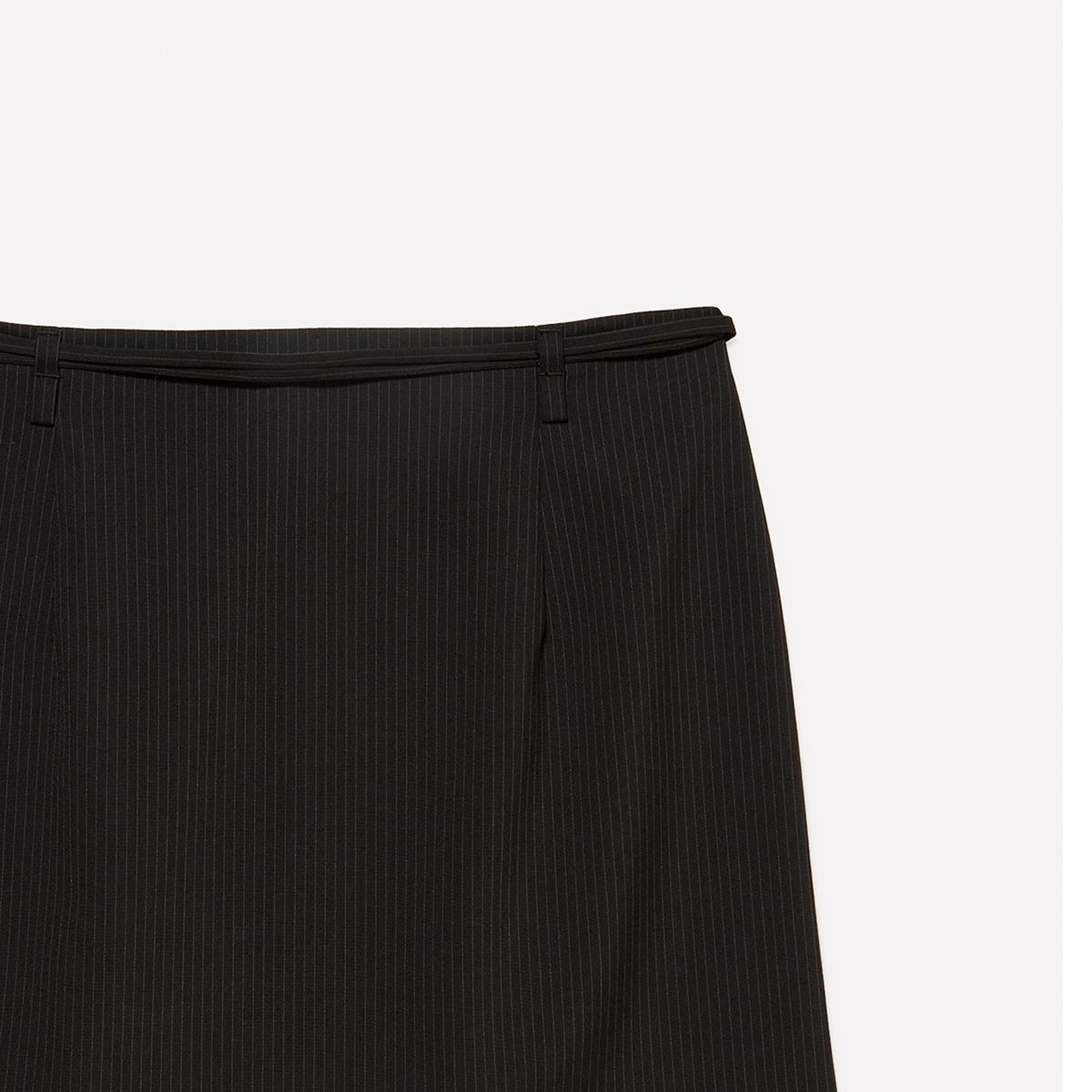 Kadın Koyu Gri Viskoz Karışımlı Straight Fit Mini Etek