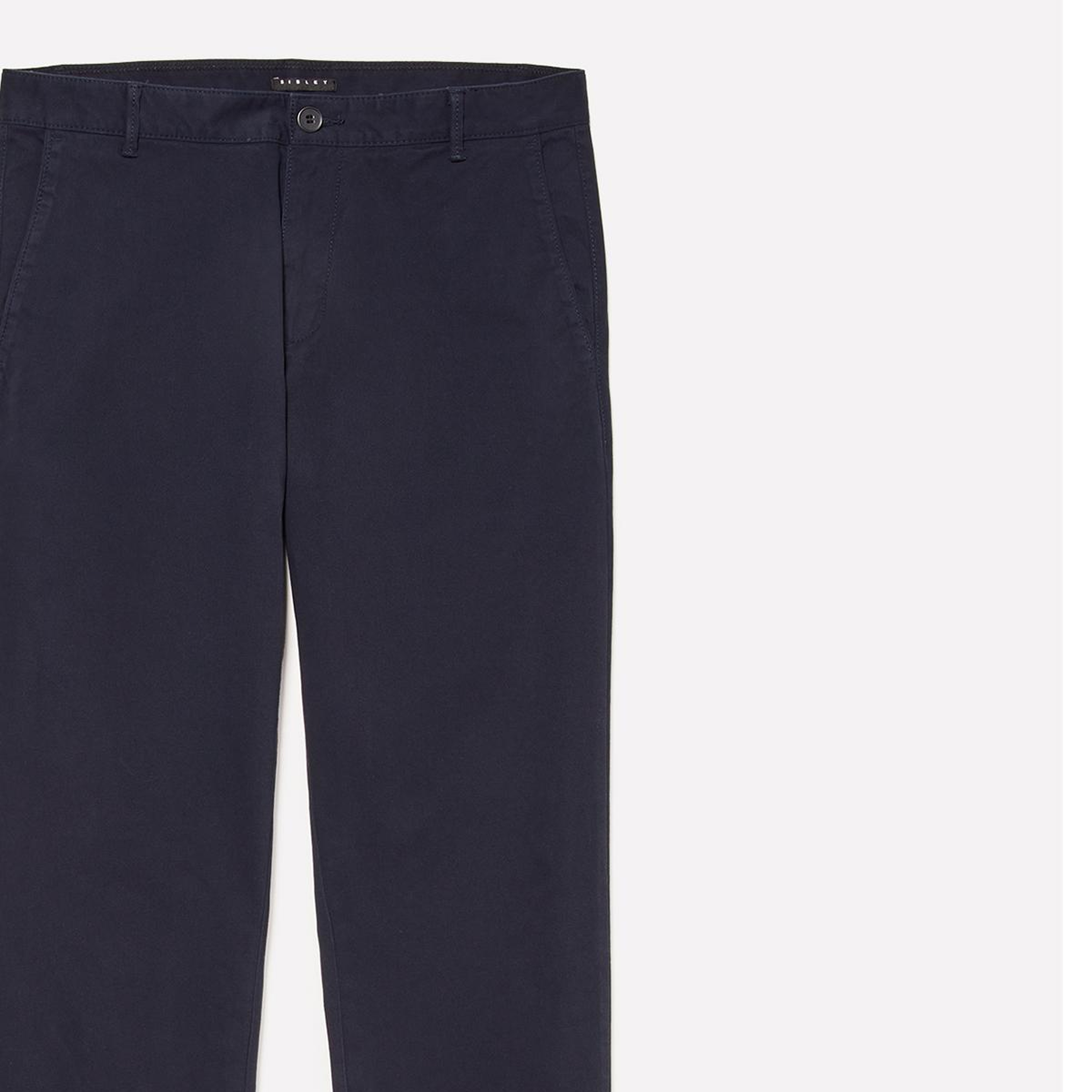 Erkek Lacivert Slim Fit Vintage Efekt Chino Pantolon