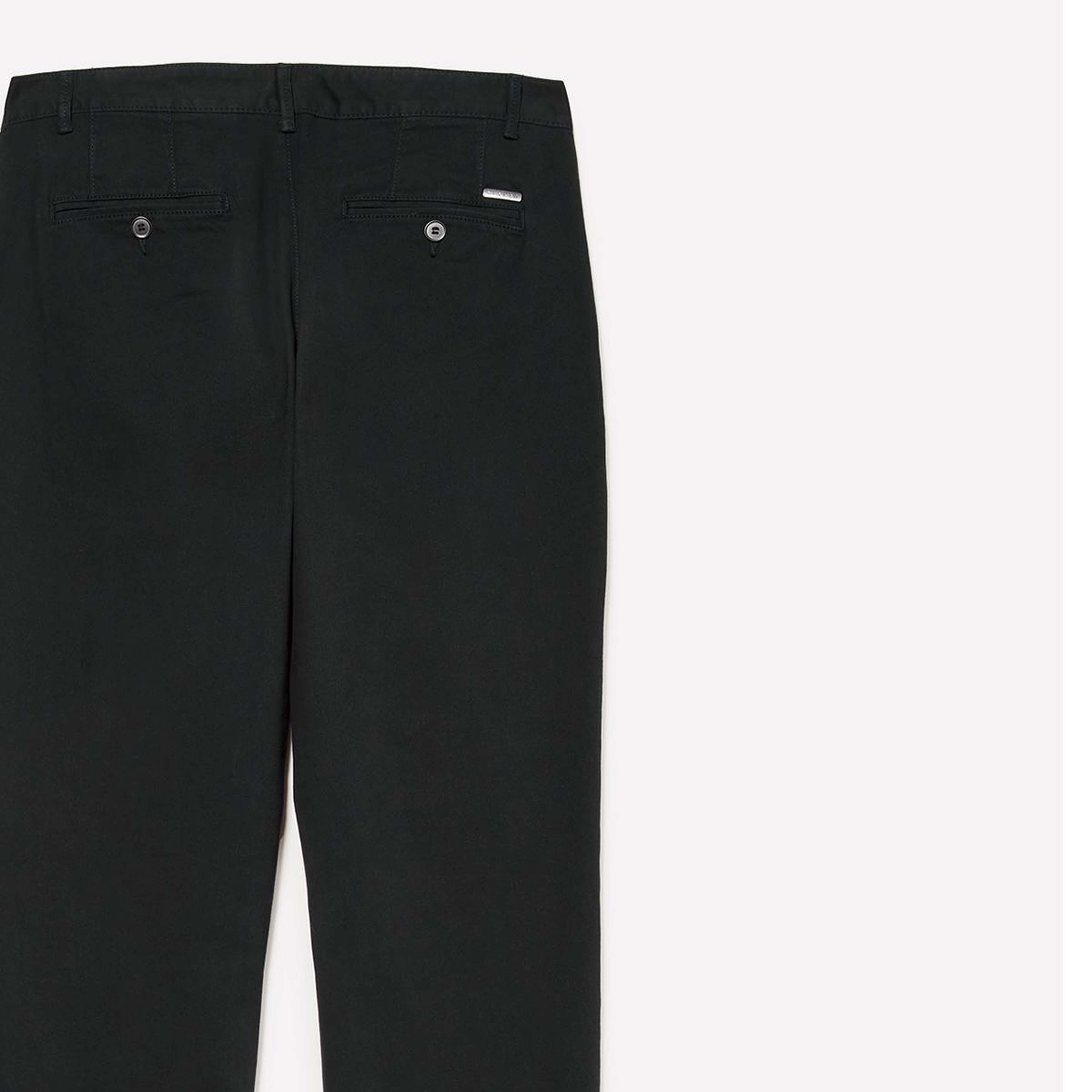 Erkek Siyah Slim Fit Vintage Efekt Chino Pantolon