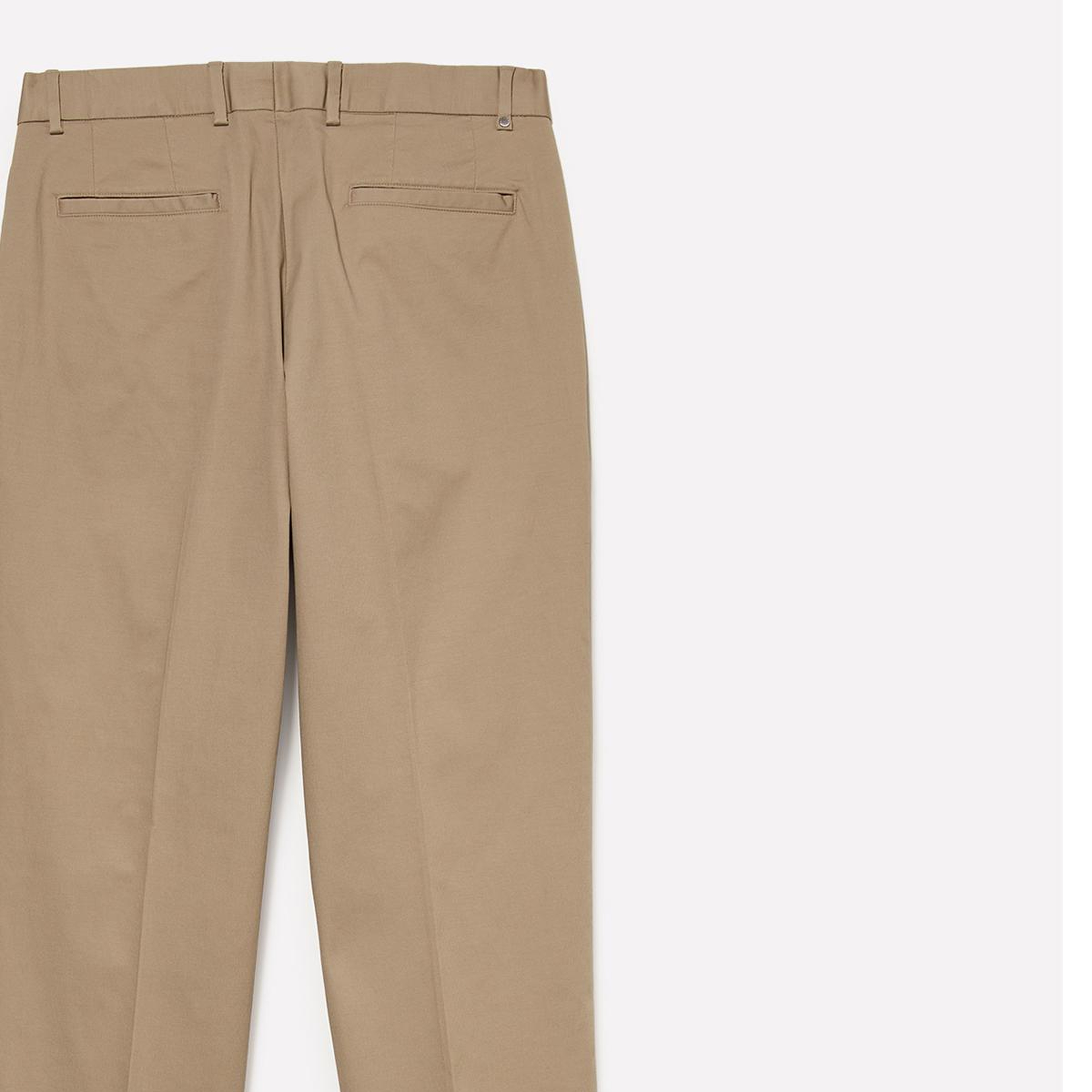 Erkek Bej Pamuk Karışımlı Slim Comfort Fit Pantolon
