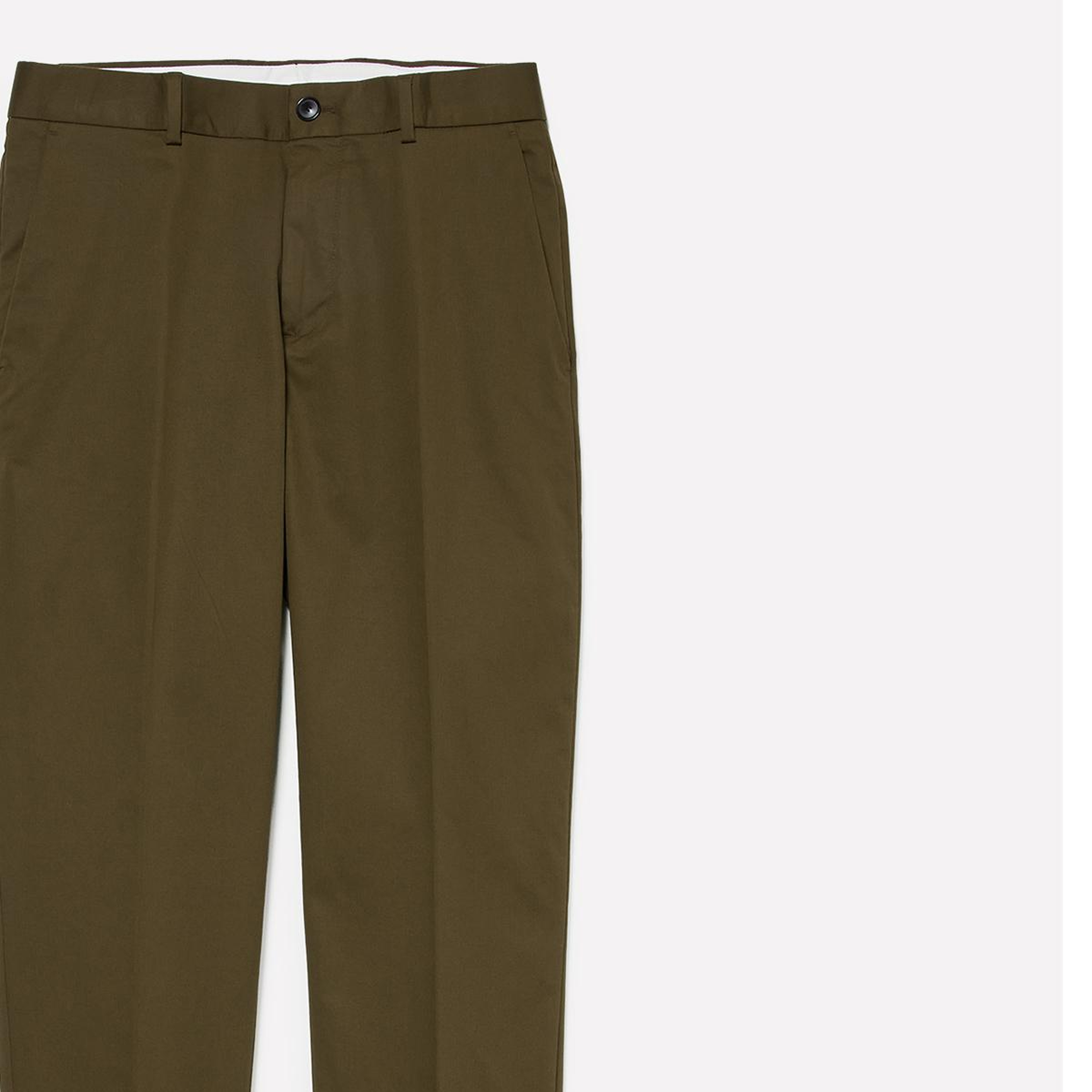 Erkek Haki Yeşili Pamuk Karışımlı Slim Comfort Fit Pantolon