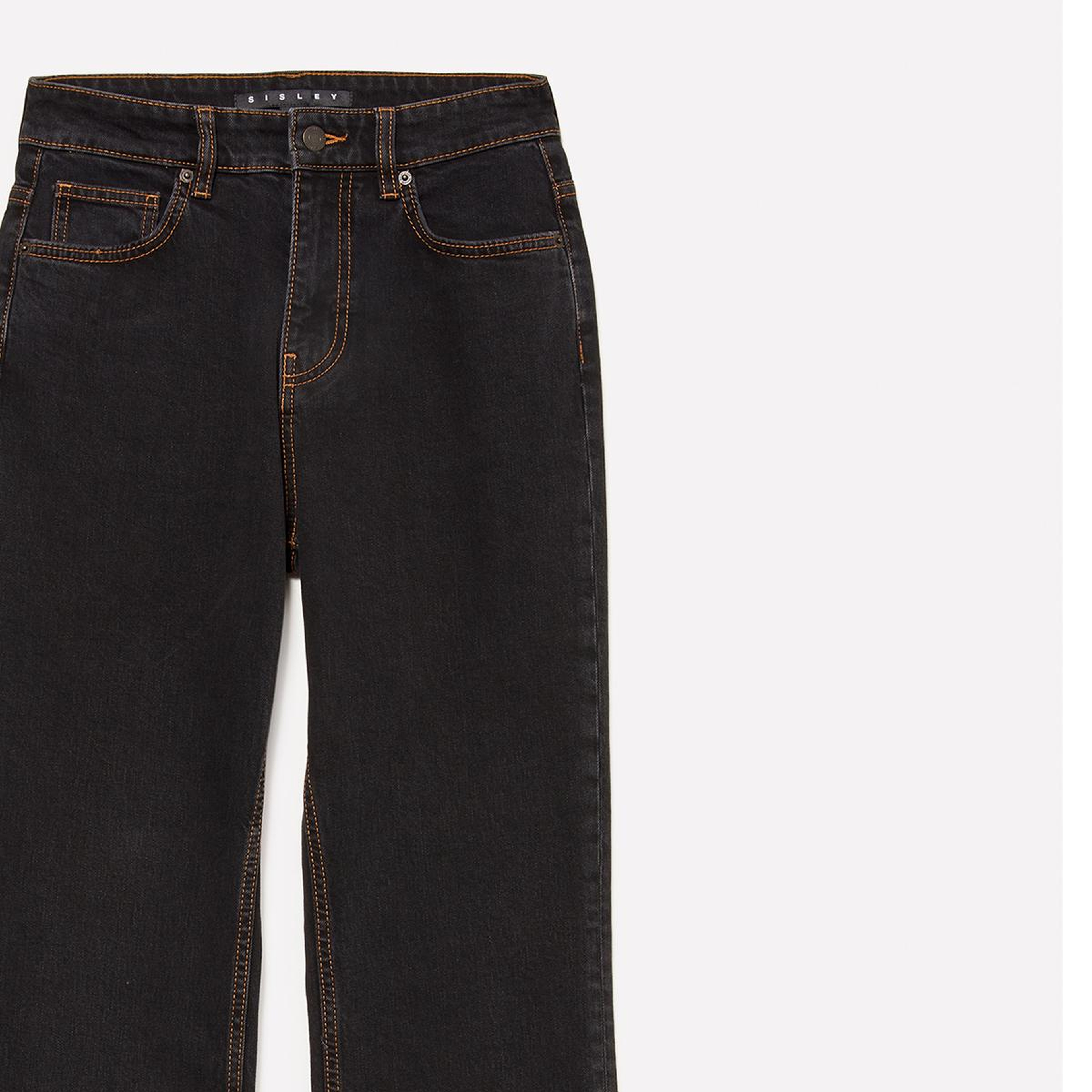 Kadın Lacivert Pamuk Karışımlı Yüksek Bel İspanyol Paça Denim Pantolon