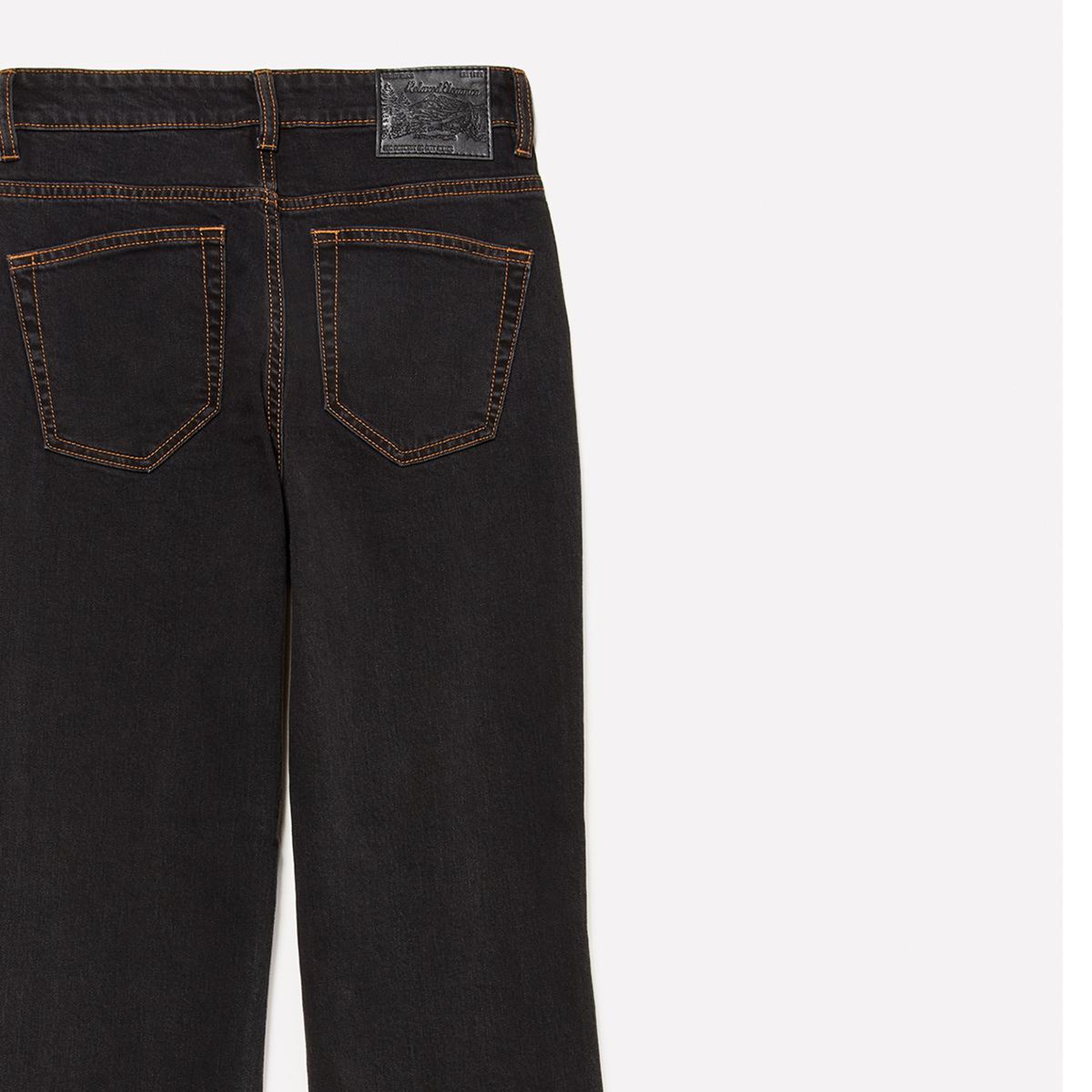 Kadın Lacivert Pamuk Karışımlı Yüksek Bel İspanyol Paça Denim Pantolon