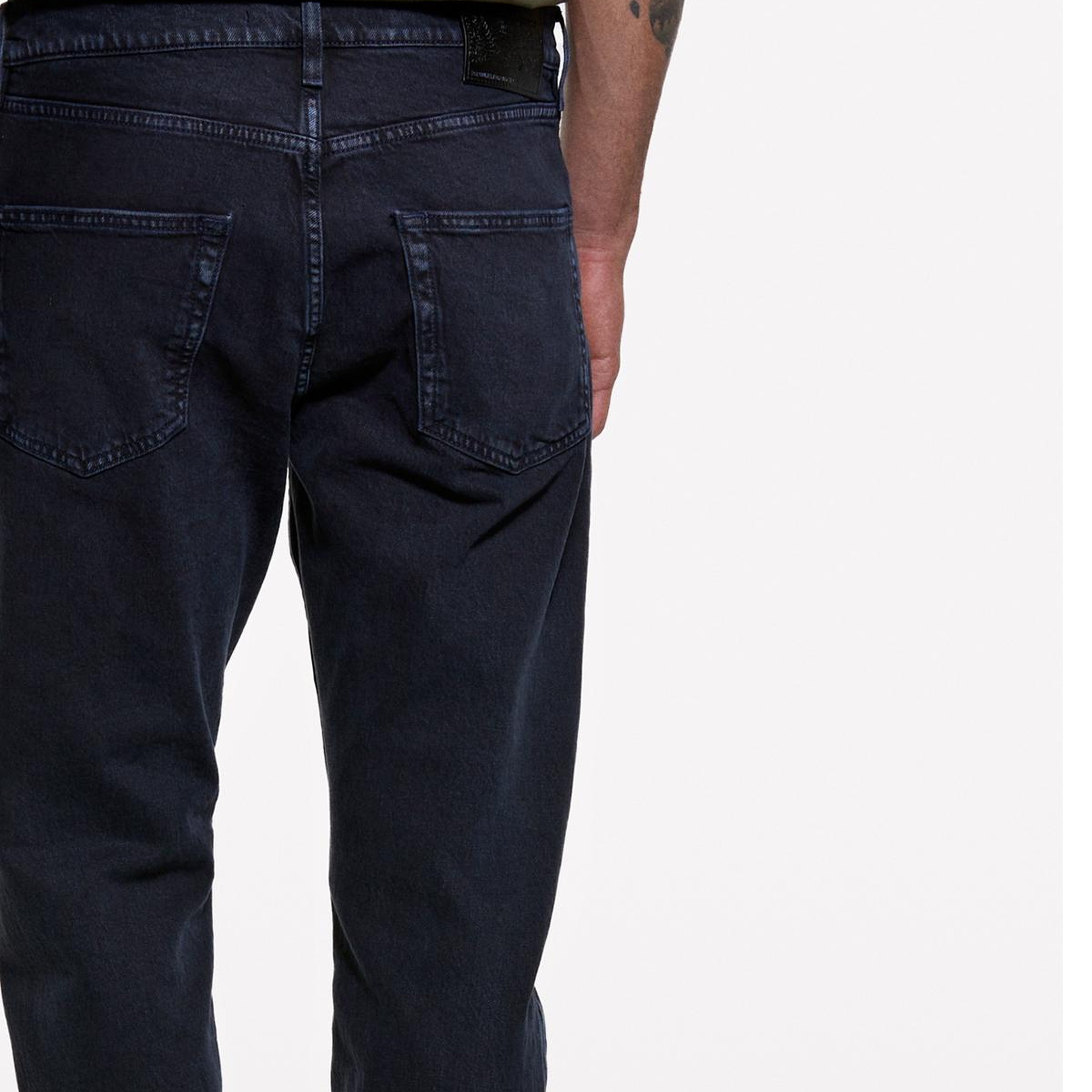 Erkek Antrasit Pamuk Karışımlı Taş Yıkama Regular Fit Denim Pantolon