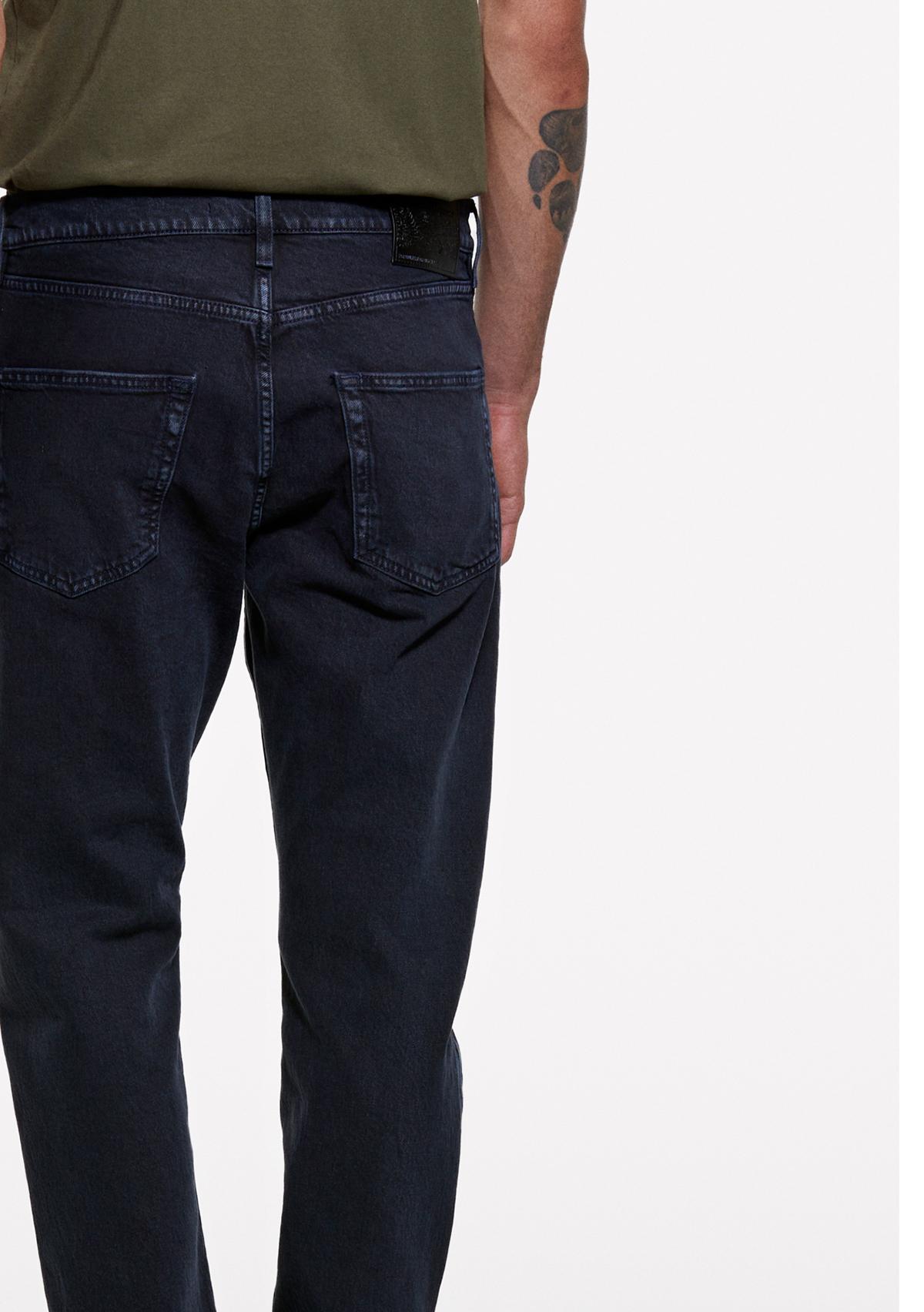 Erkek Antrasit Pamuk Karışımlı Taş Yıkama Regular Fit Denim Pantolon