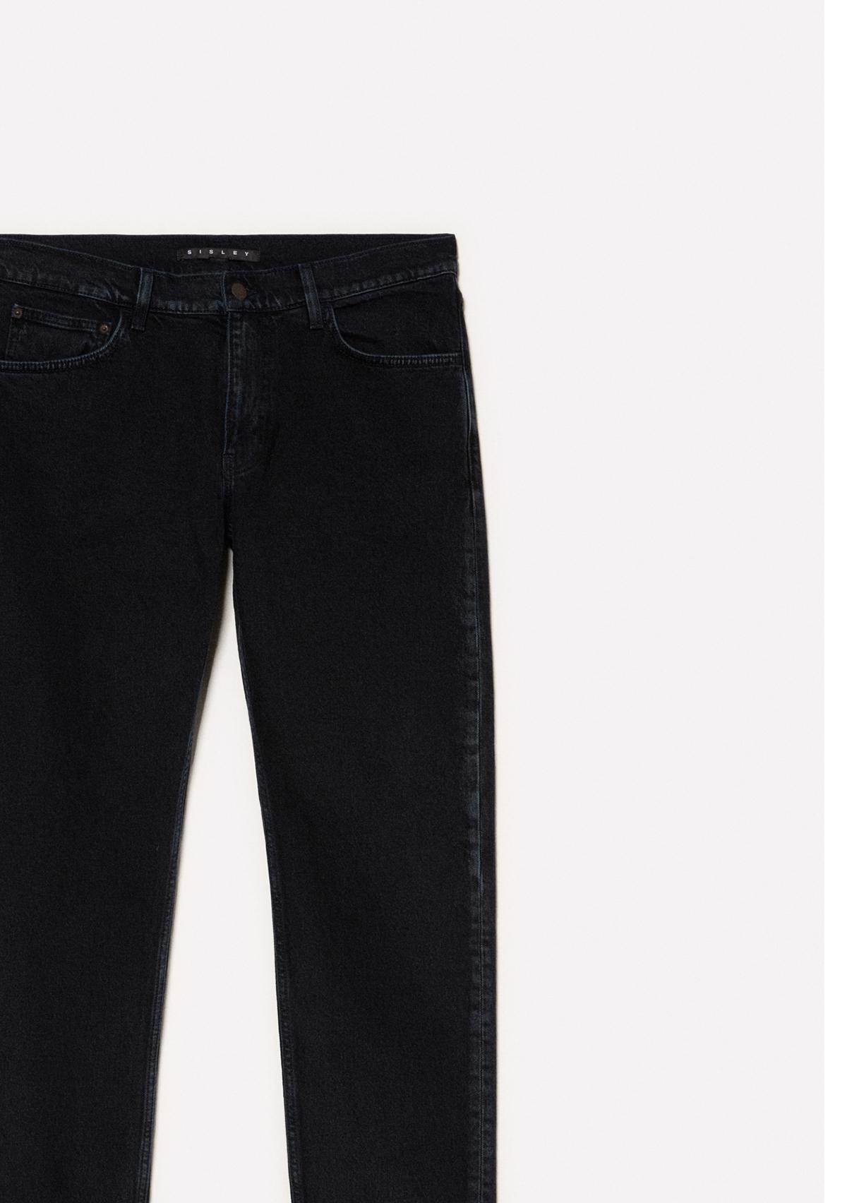 Erkek Antrasit Pamuk Karışımlı Taş Yıkama Regular Fit Denim Pantolon