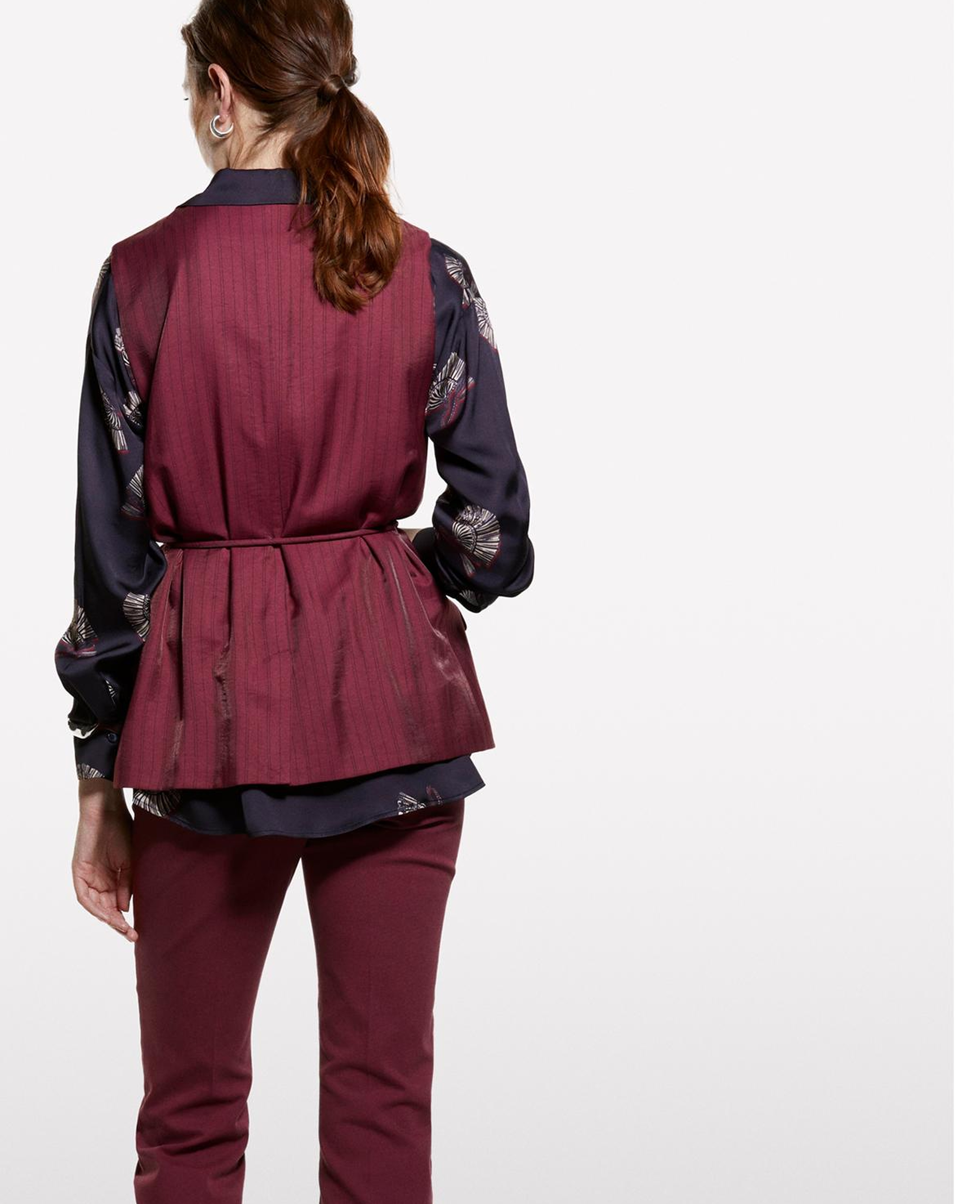 Kadın Siyah %100 Viskoz Tamamı Desenli Asimetrik Oversize Saten Gömlek