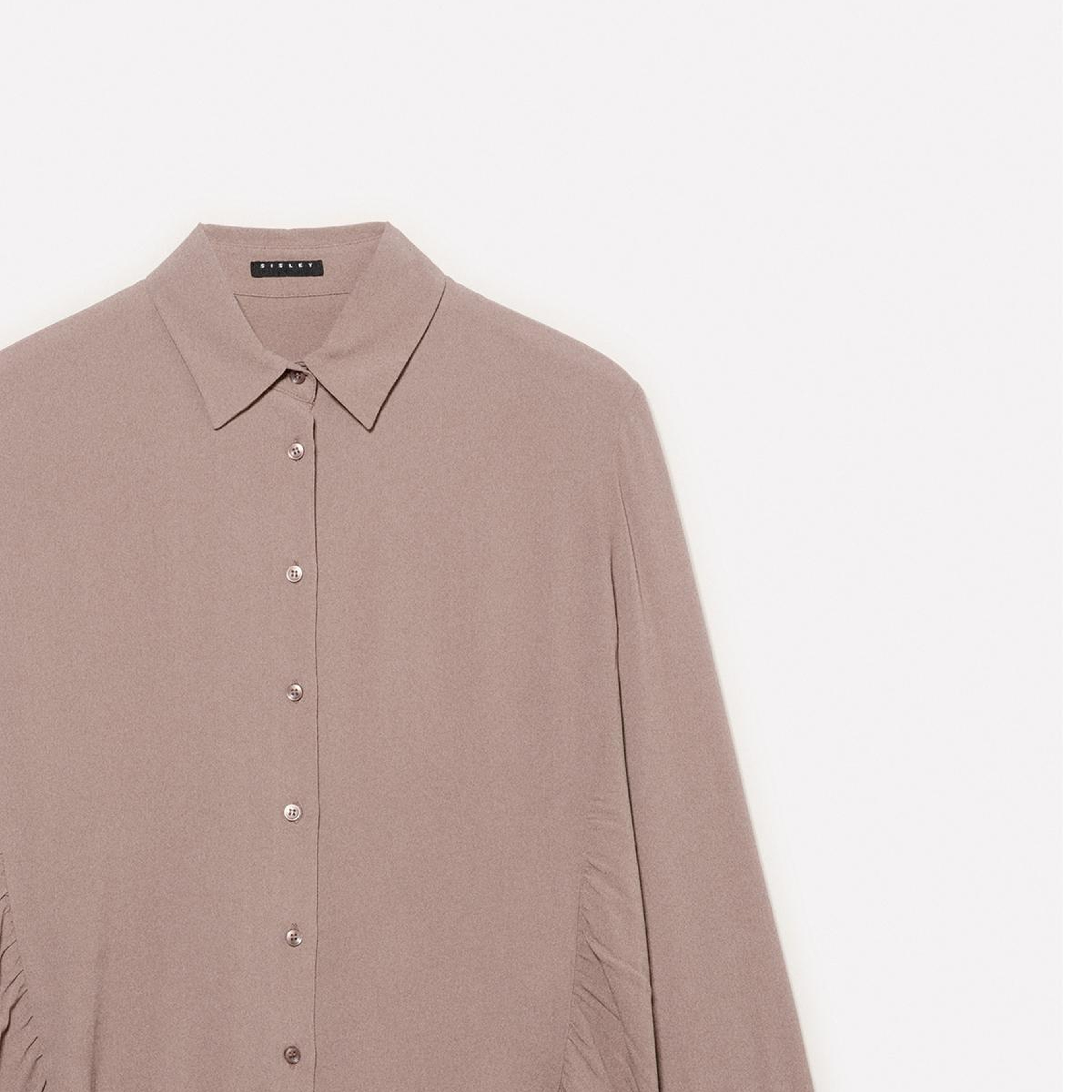 Kadın Kahverengi %100 Viskoz Asimetrik Oversize Gömlek