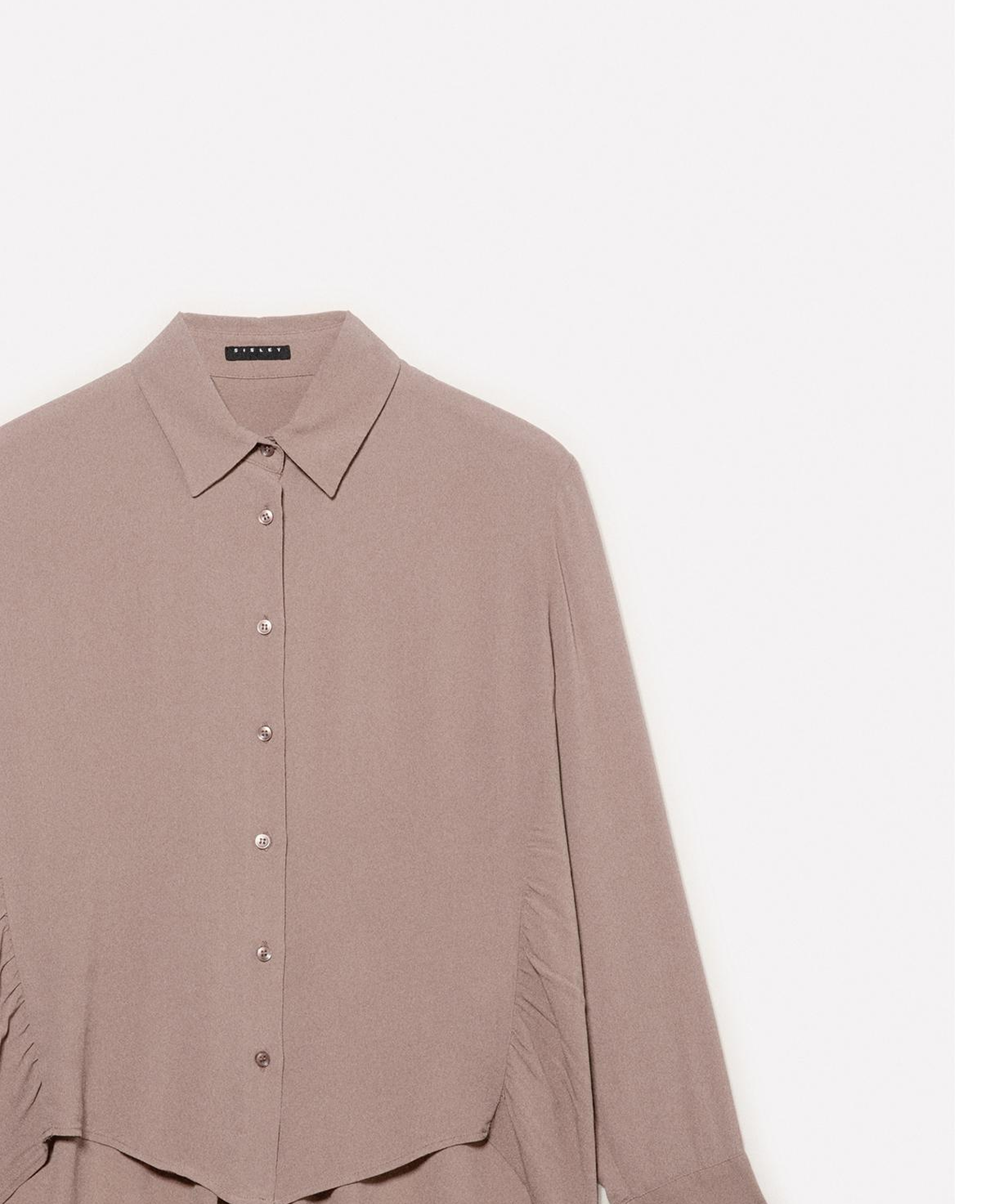 Kadın Kahverengi %100 Viskoz Asimetrik Oversize Gömlek