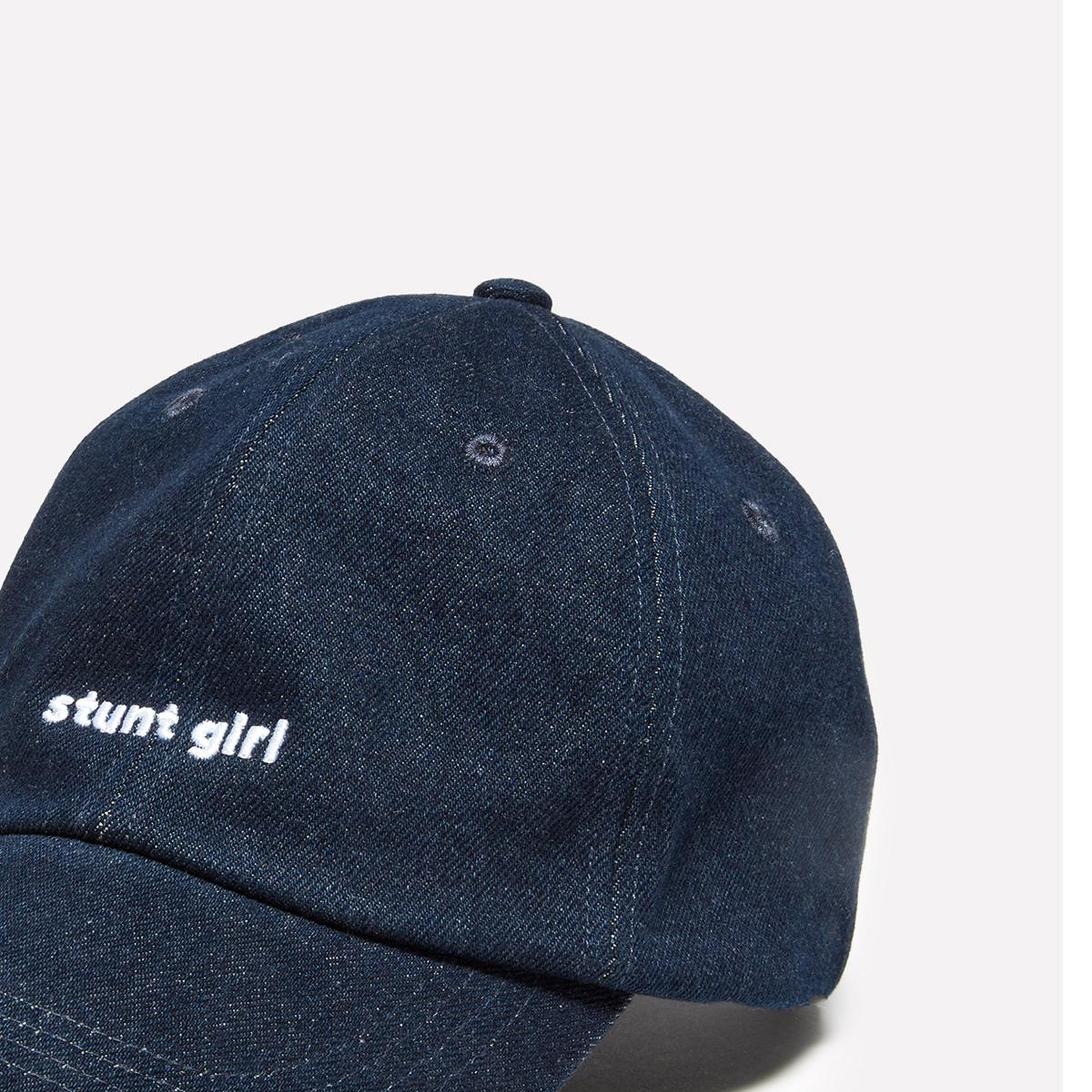 Kadın Siyah %100 Pamuk Önü Nakışlı Ayarlanabilir Denim Beyzbol Şapkası