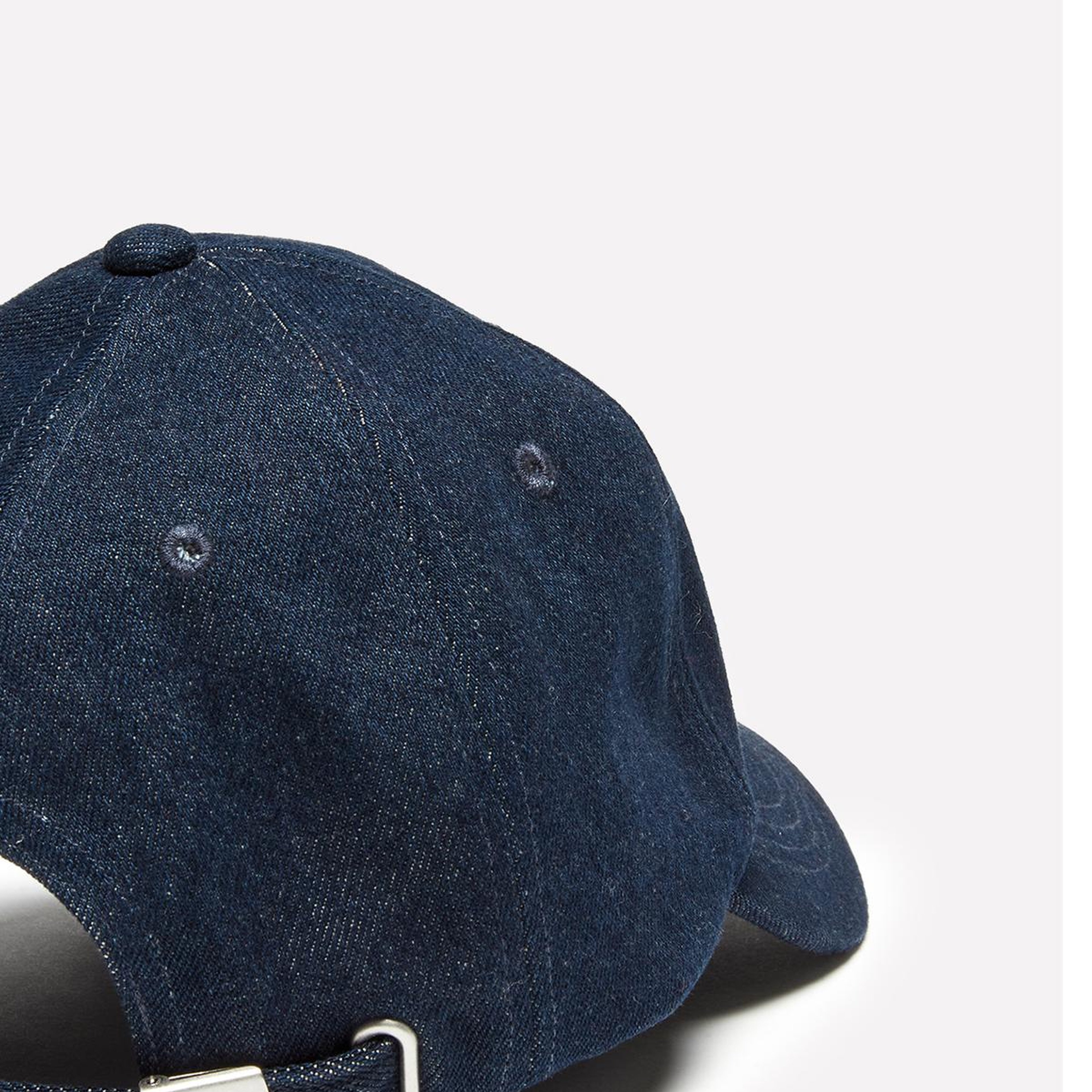 Kadın Siyah %100 Pamuk Önü Nakışlı Ayarlanabilir Denim Beyzbol Şapkası