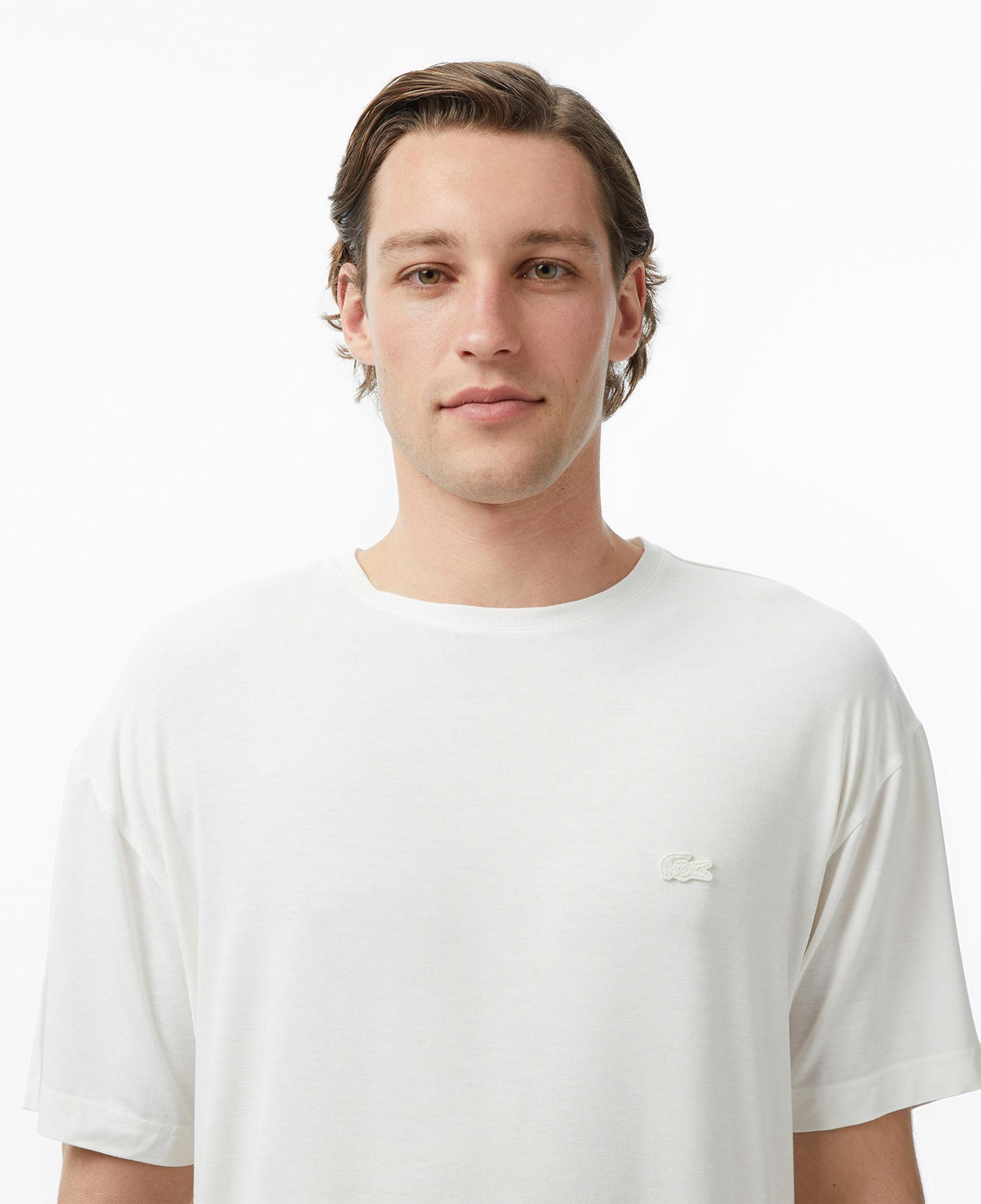 Lacoste Erkek Regular Fit Bisiklet Yaka Beyaz T-Shirt