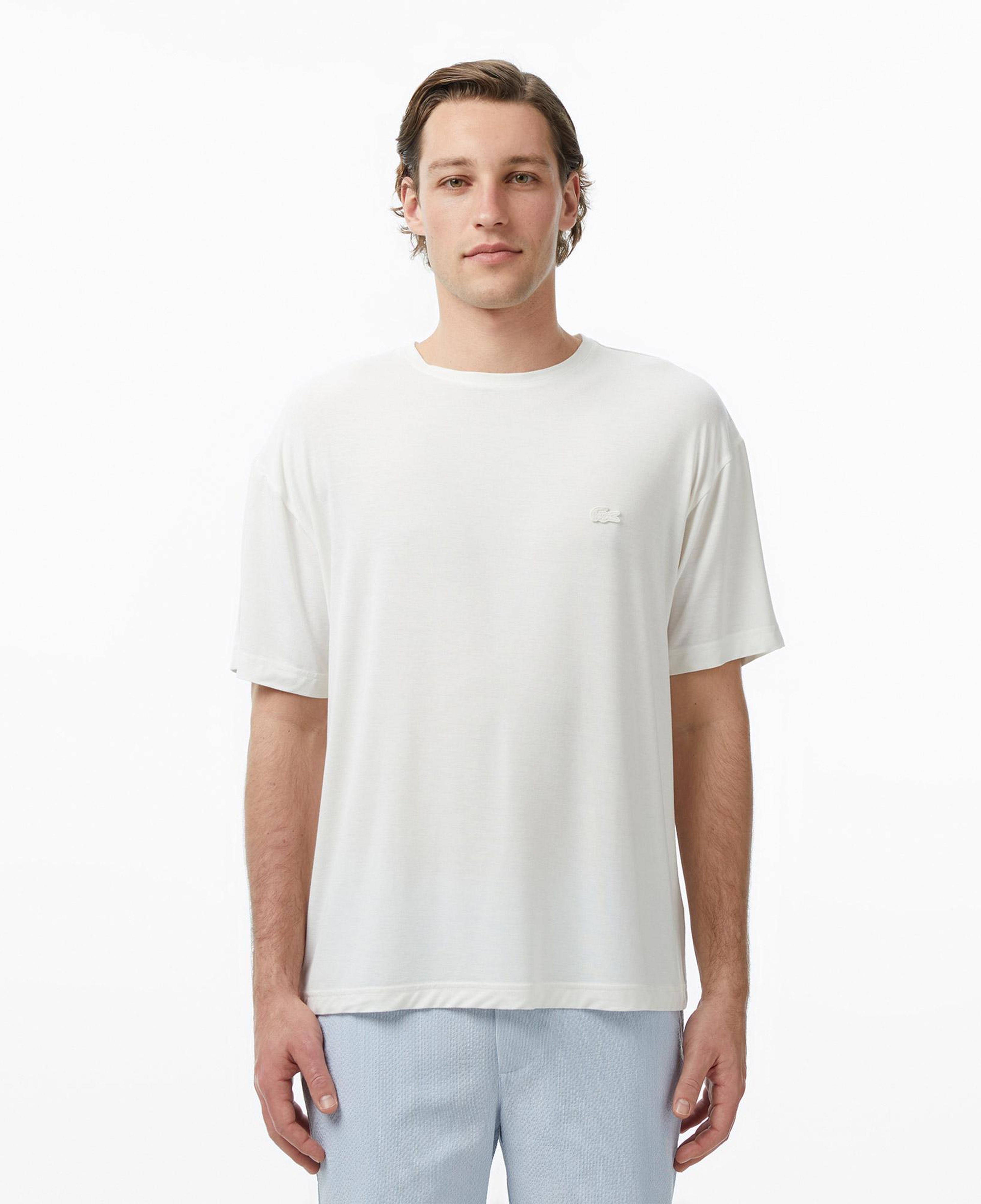 Lacoste Erkek Regular Fit Bisiklet Yaka Beyaz T-Shirt