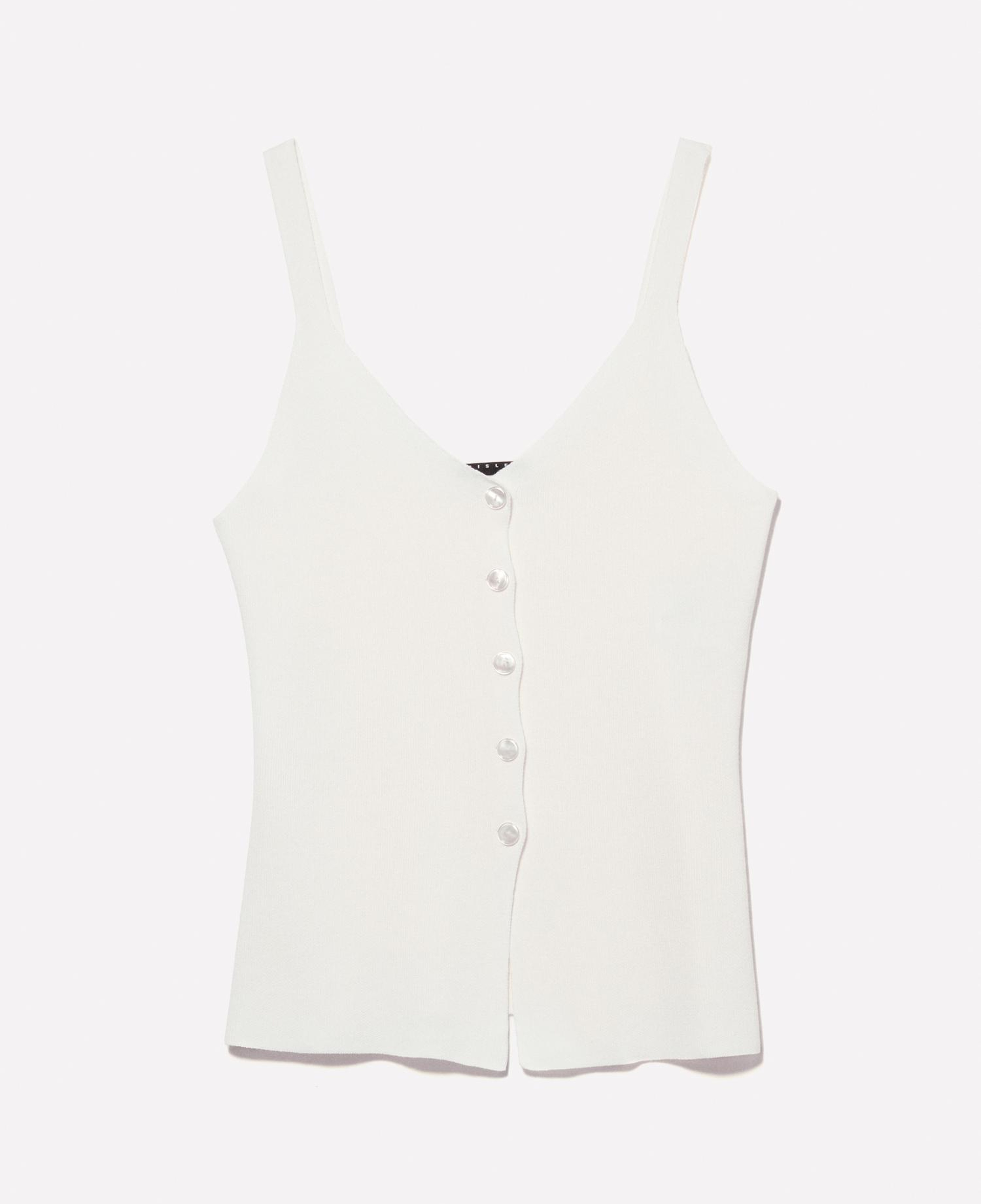 Kadın Açık Krem %100 Viskoz Önü Düğmeli V Yaka Slim Fit Bluz