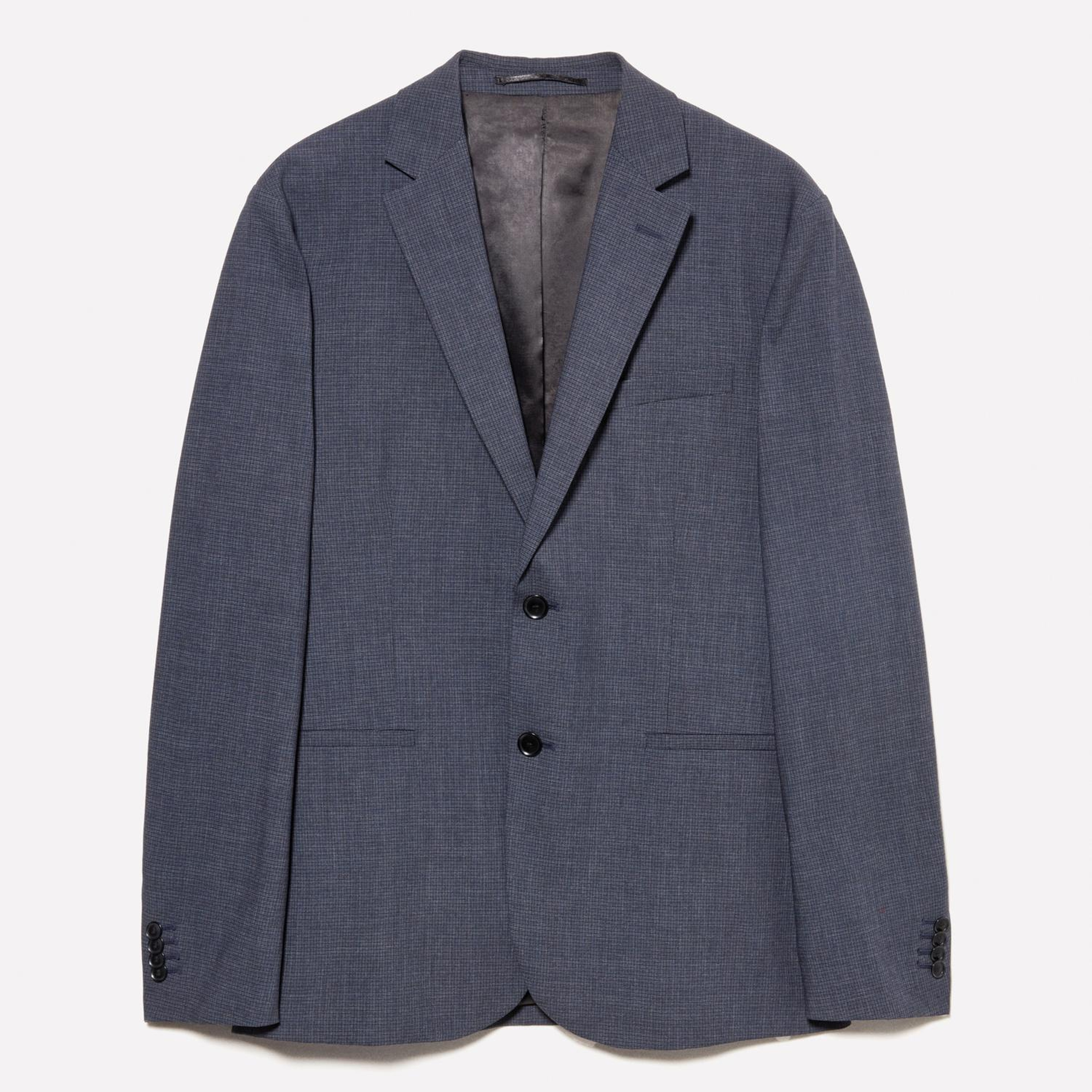 Erkek Füme Yün Karışımlı Slim Comfort Fit Blazer Ceket