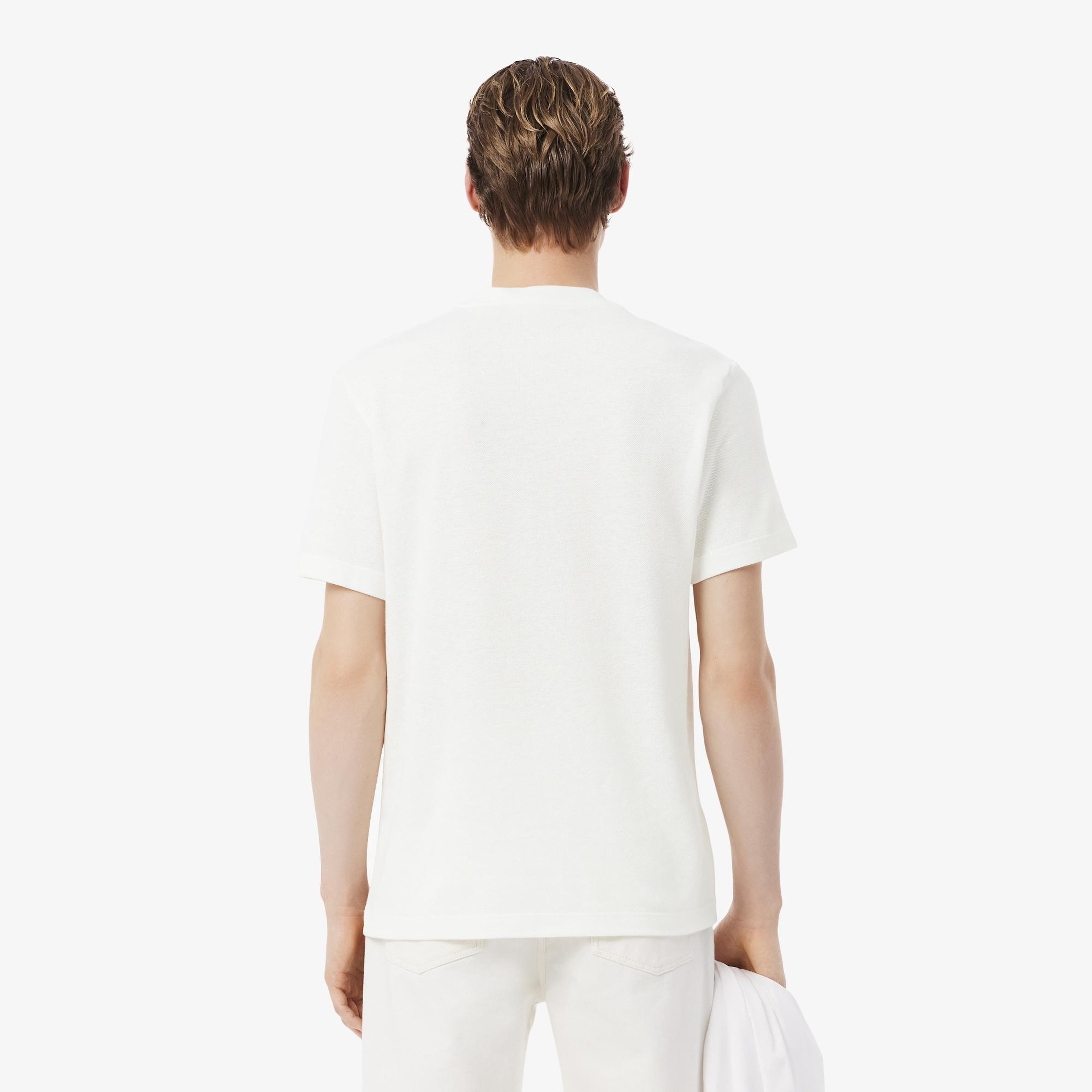 Lacoste Erkek Classic Fit Bisiklet Yaka Beyaz T-Shirt