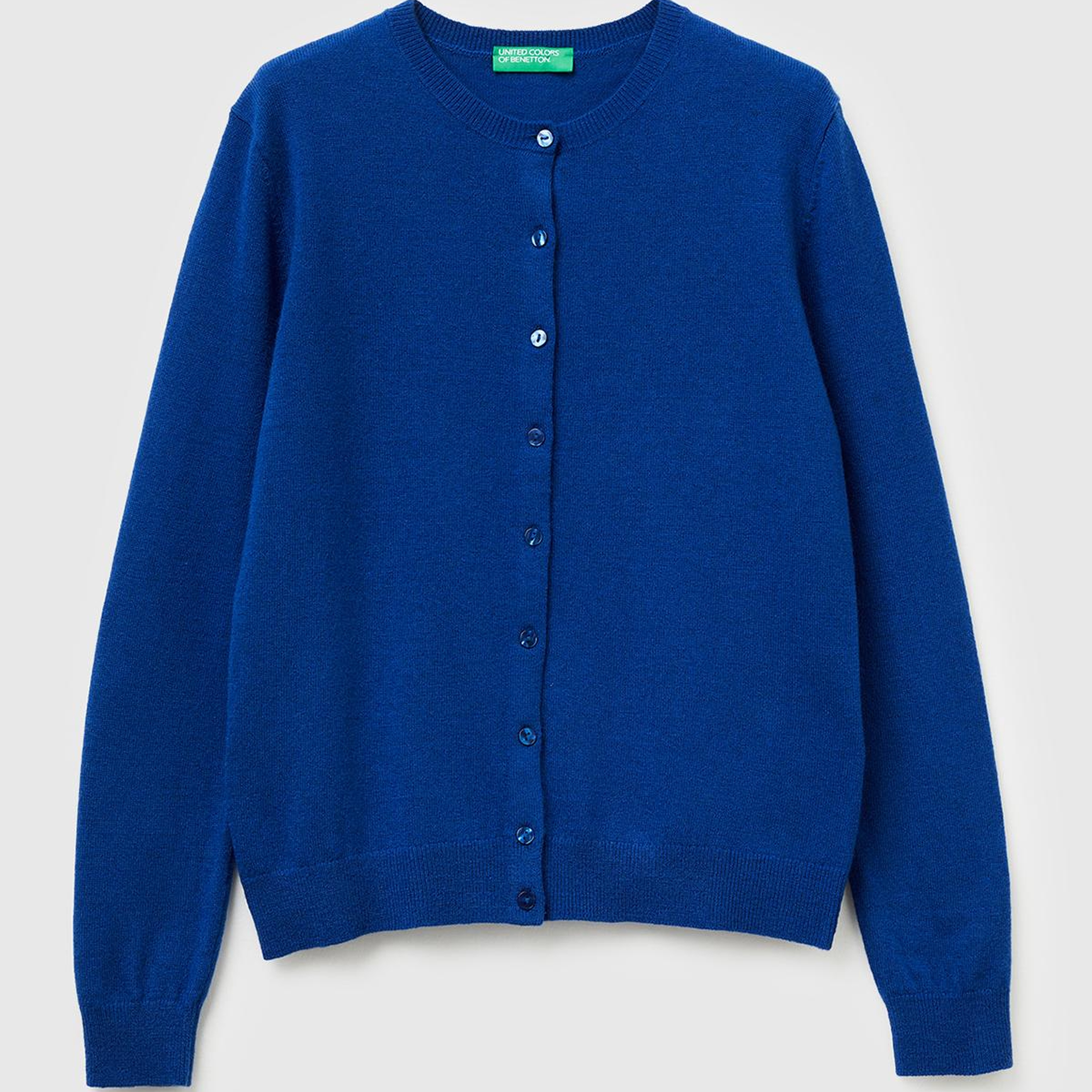Kadın Koyu Mavi %100 Merino Bisiklet Yaka  Hırka