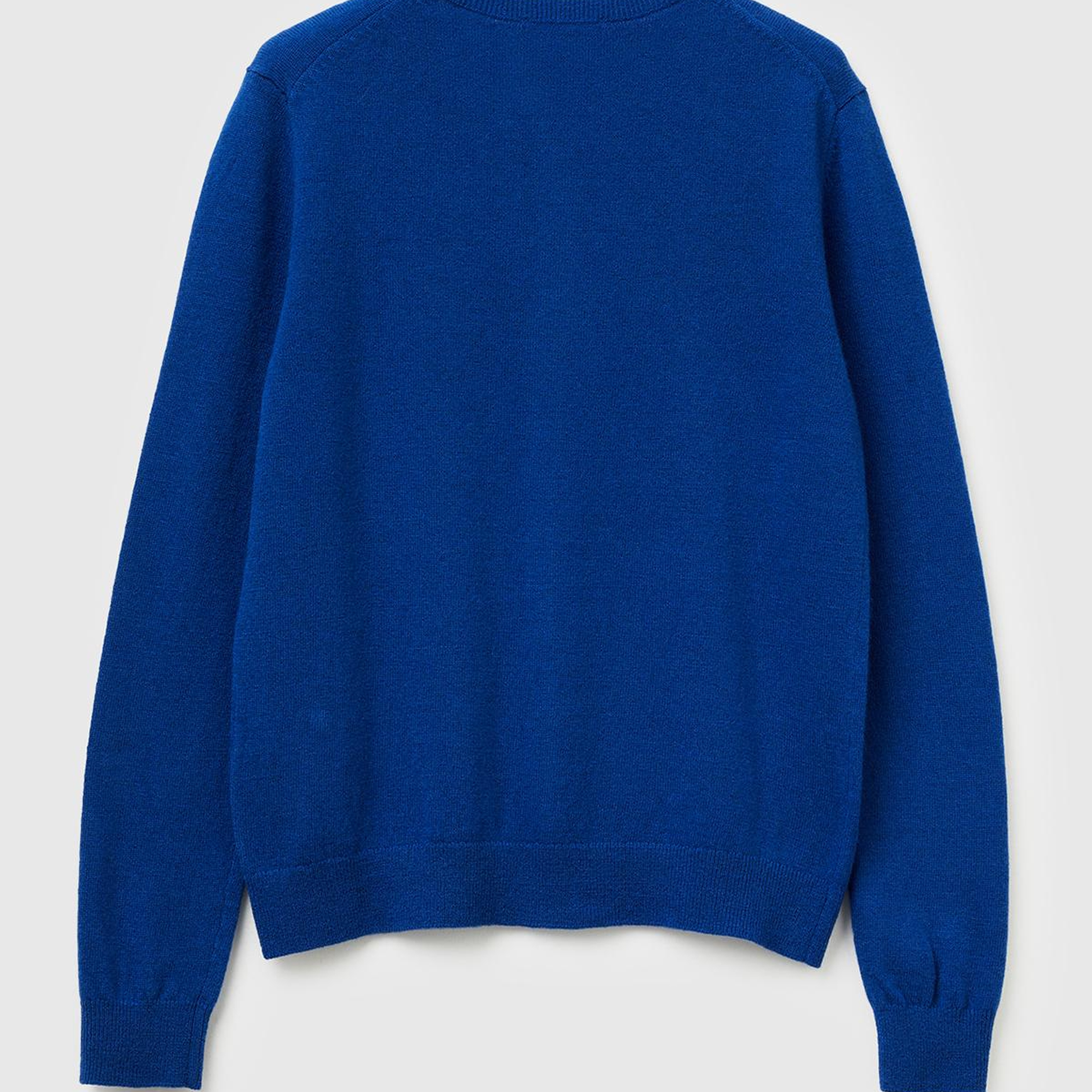 Kadın Koyu Mavi %100 Merino Bisiklet Yaka  Hırka