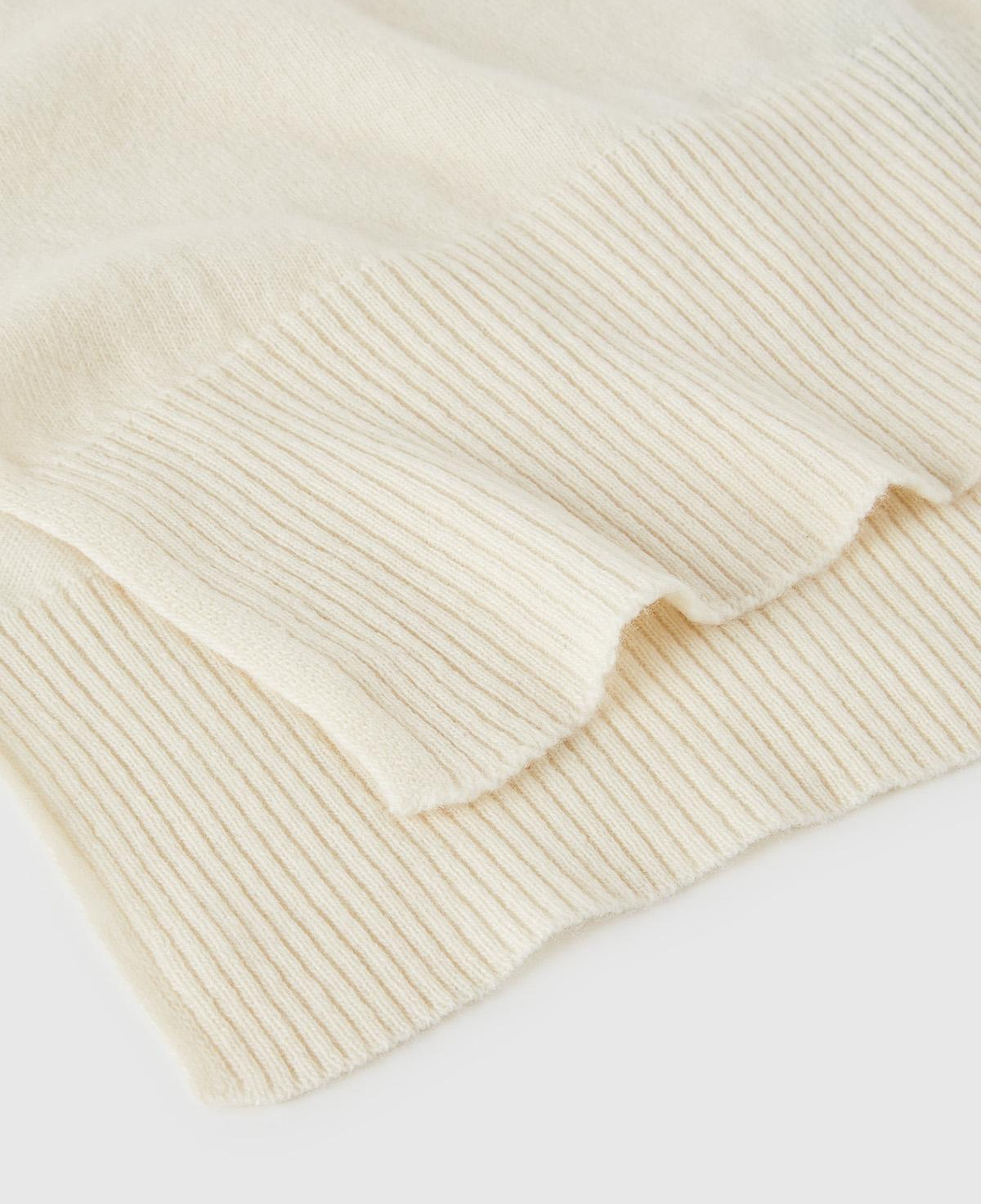 Kadın Krem %100 Merino Atkı