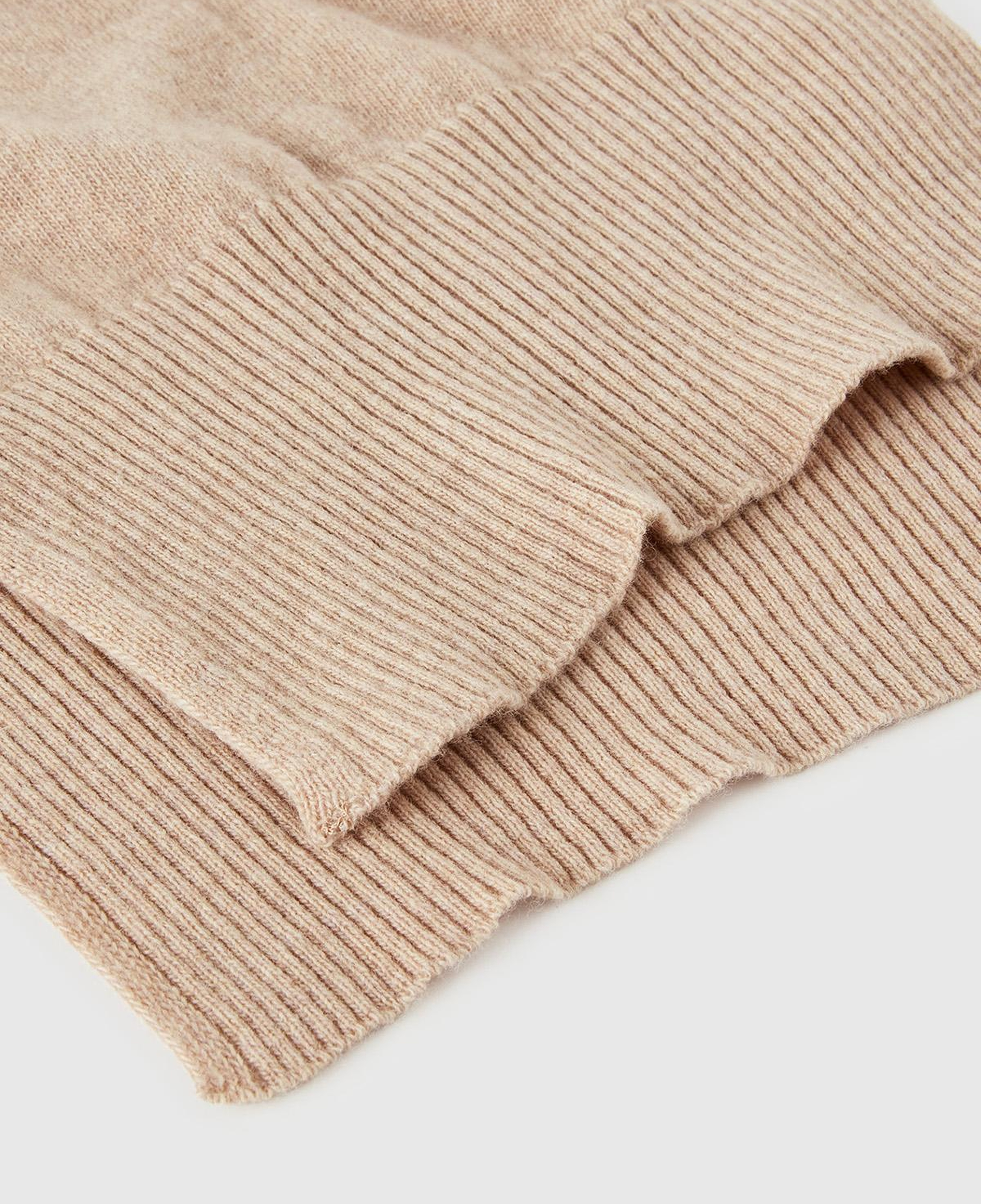 Kadın Ekru %100 Merino Atkı