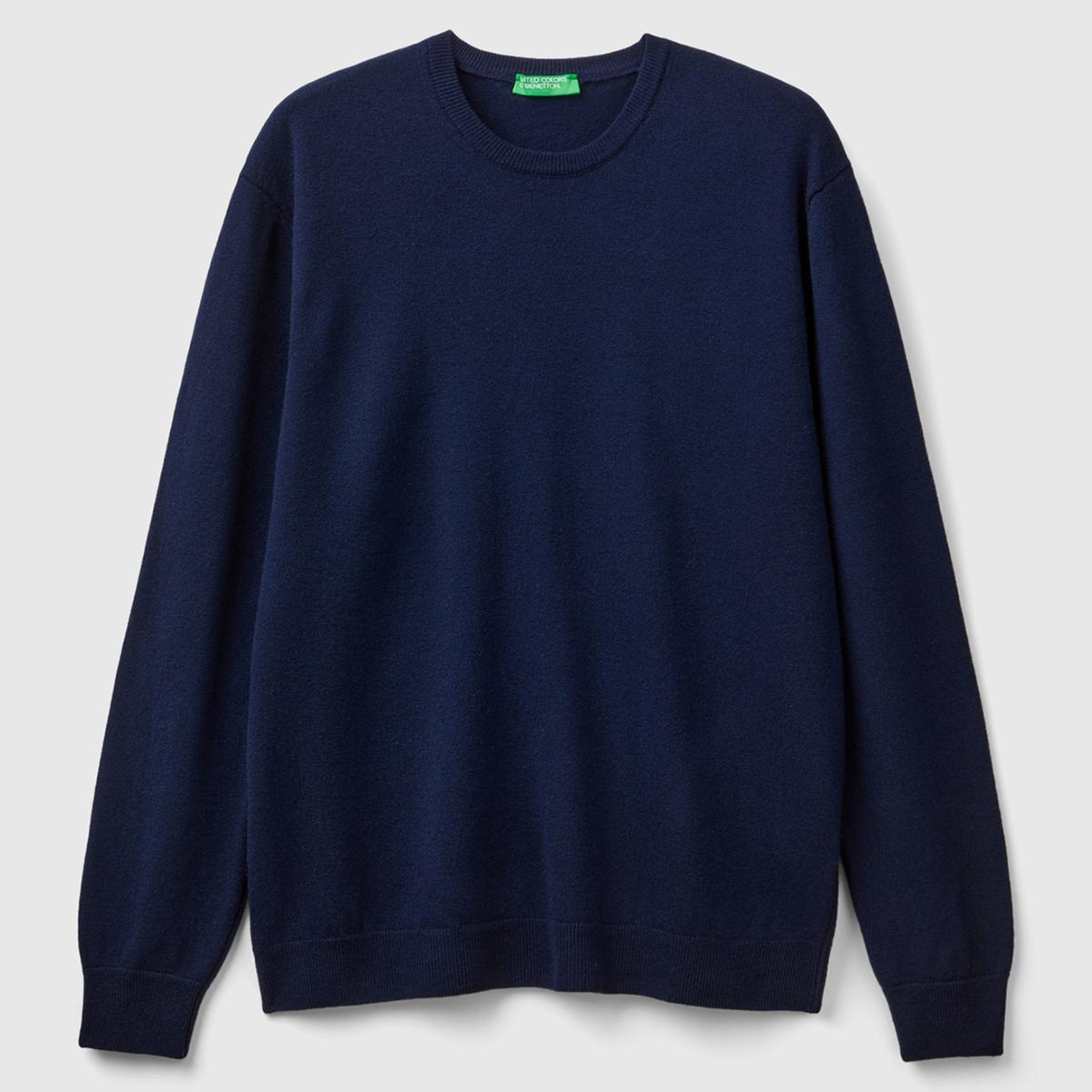 Erkek Lacivert %100 Merino Bisiklet Yaka Kazak