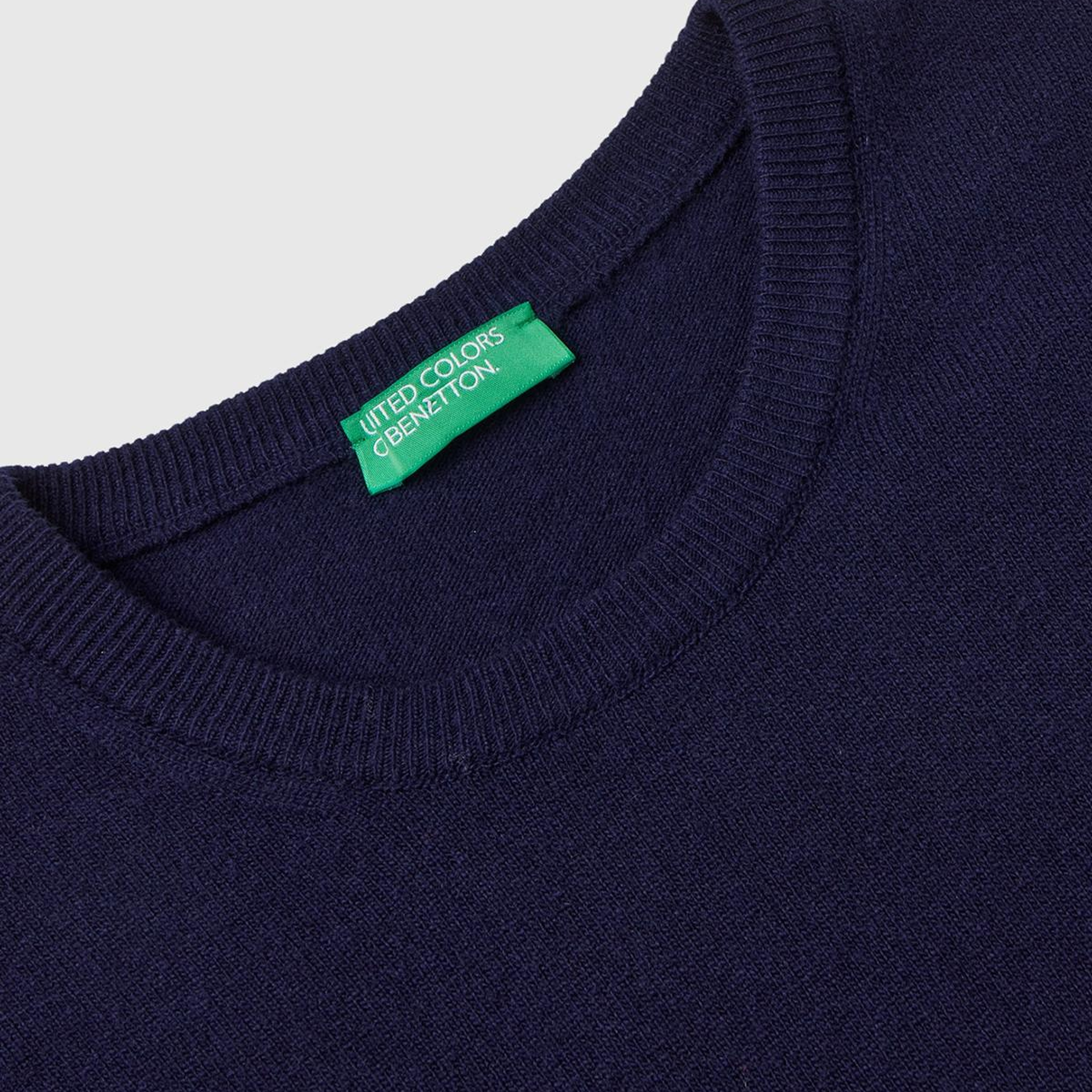 Erkek Lacivert %100 Merino Bisiklet Yaka Kazak