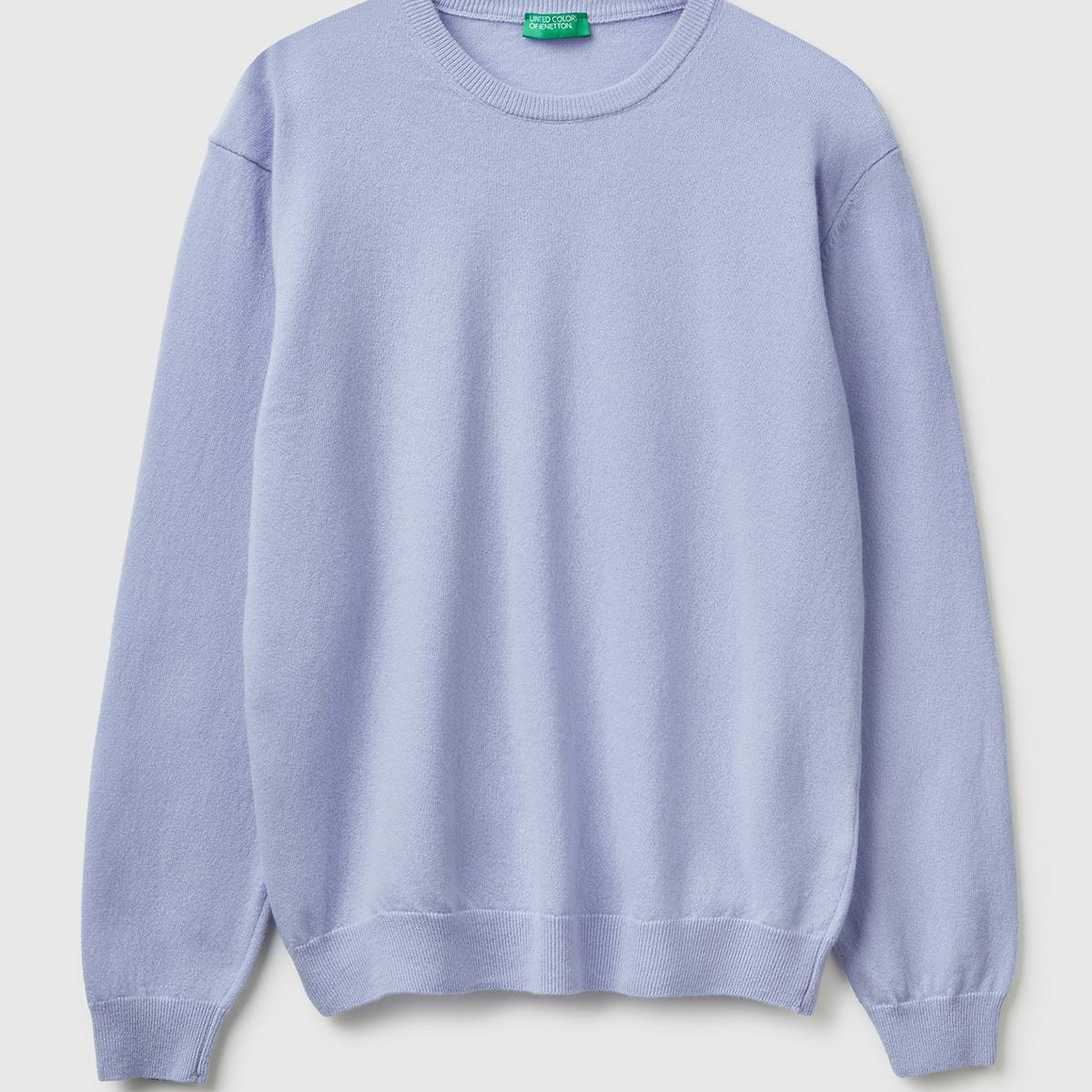 Erkek Bebek Mavisi %100 Merino Bisiklet Yaka Kazak