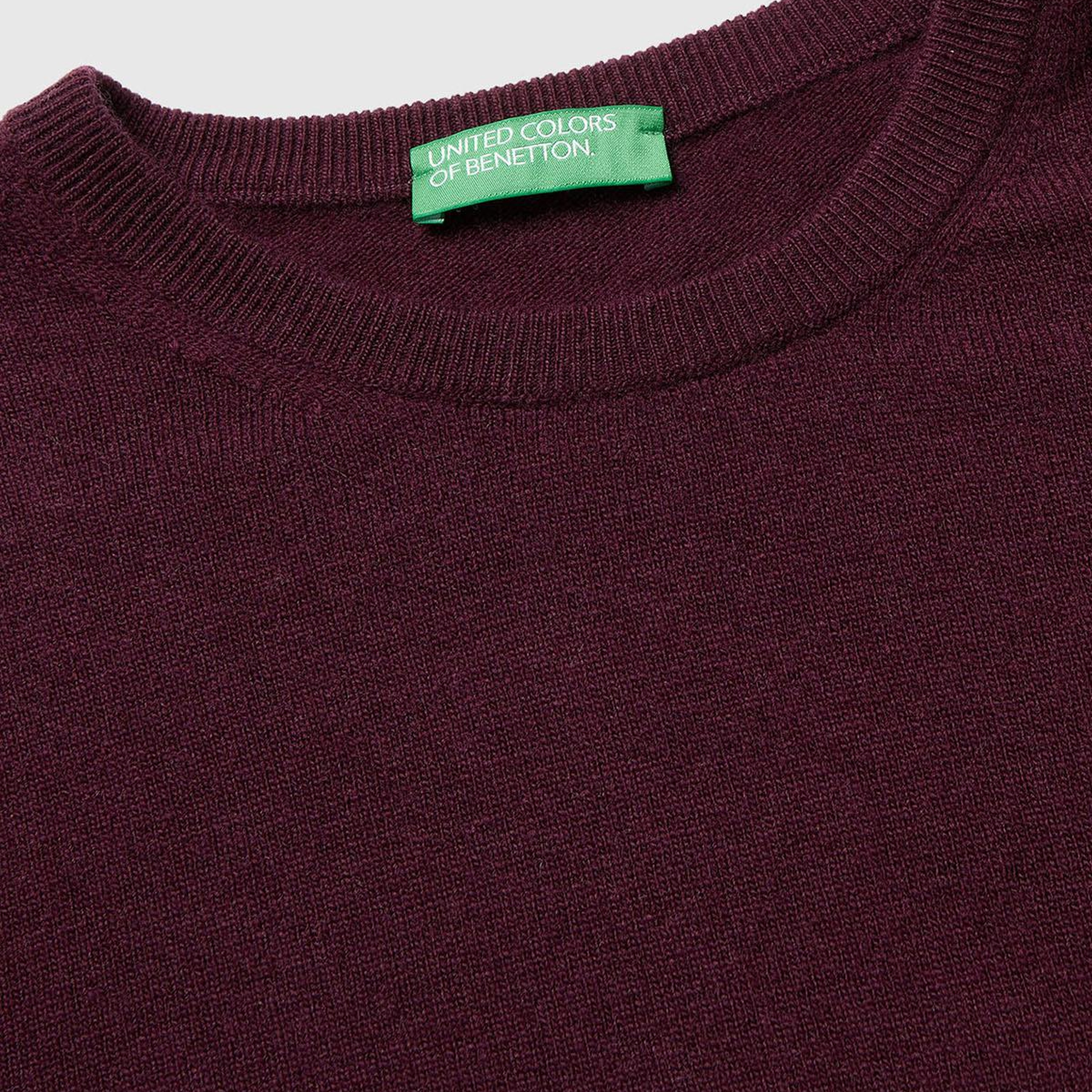 Erkek Mürdüm %100 Merino Bisiklet Yaka Kazak