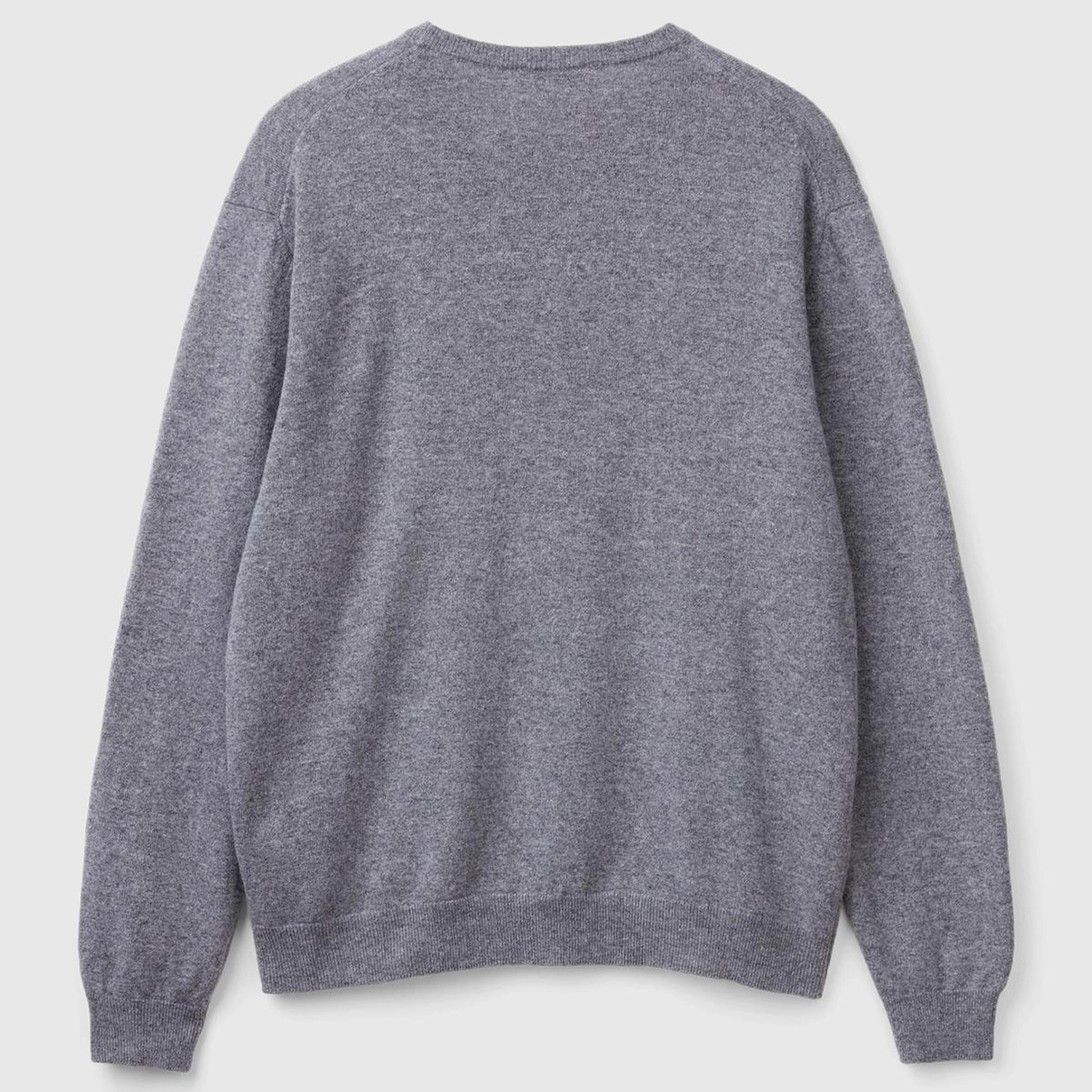 Erkek Antrasit Melanj %100 Merino Bisiklet Yaka Kazak